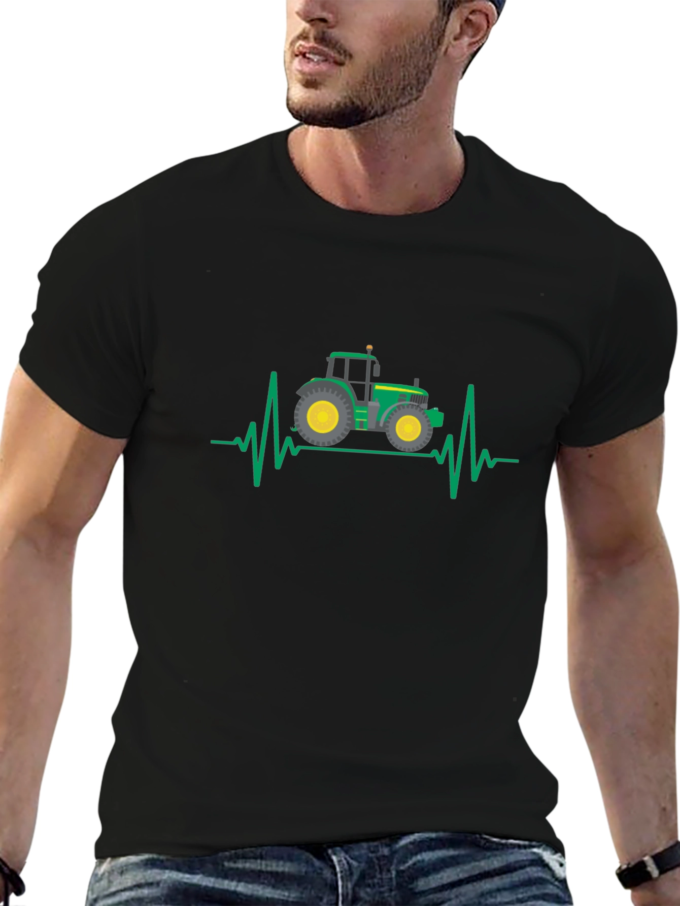 Tractor Heartbeat Graphic T-Shirt