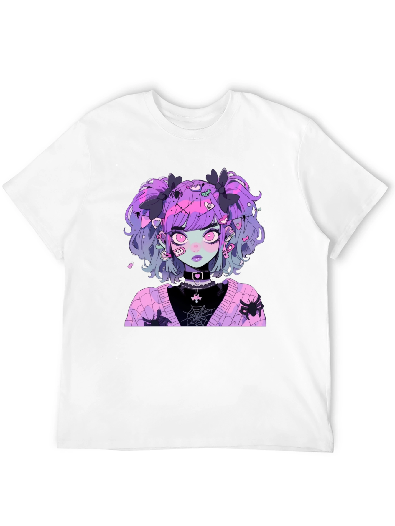 Goth Anime Girl Graphic Tee - Spooky & Stylish