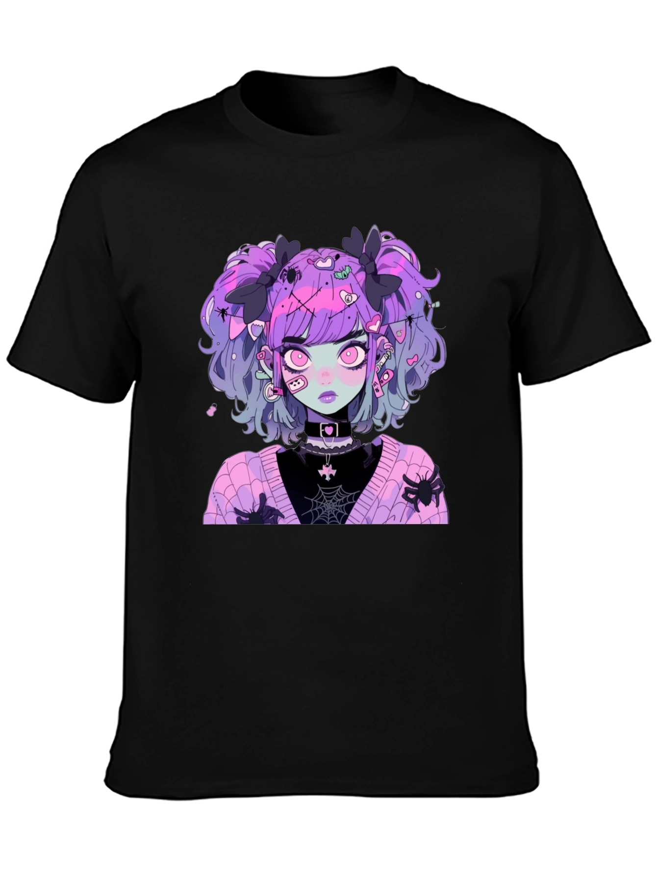 Goth Anime Girl Graphic Tee - Spooky & Stylish