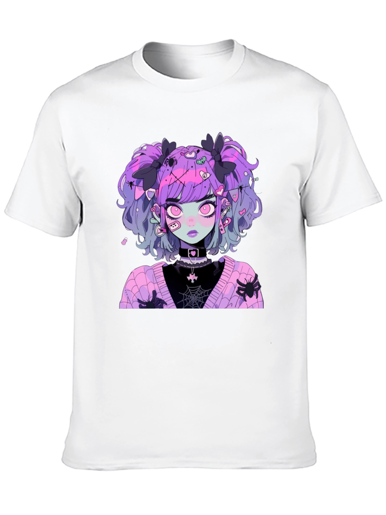 Goth Anime Girl Graphic Tee - Spooky & Stylish