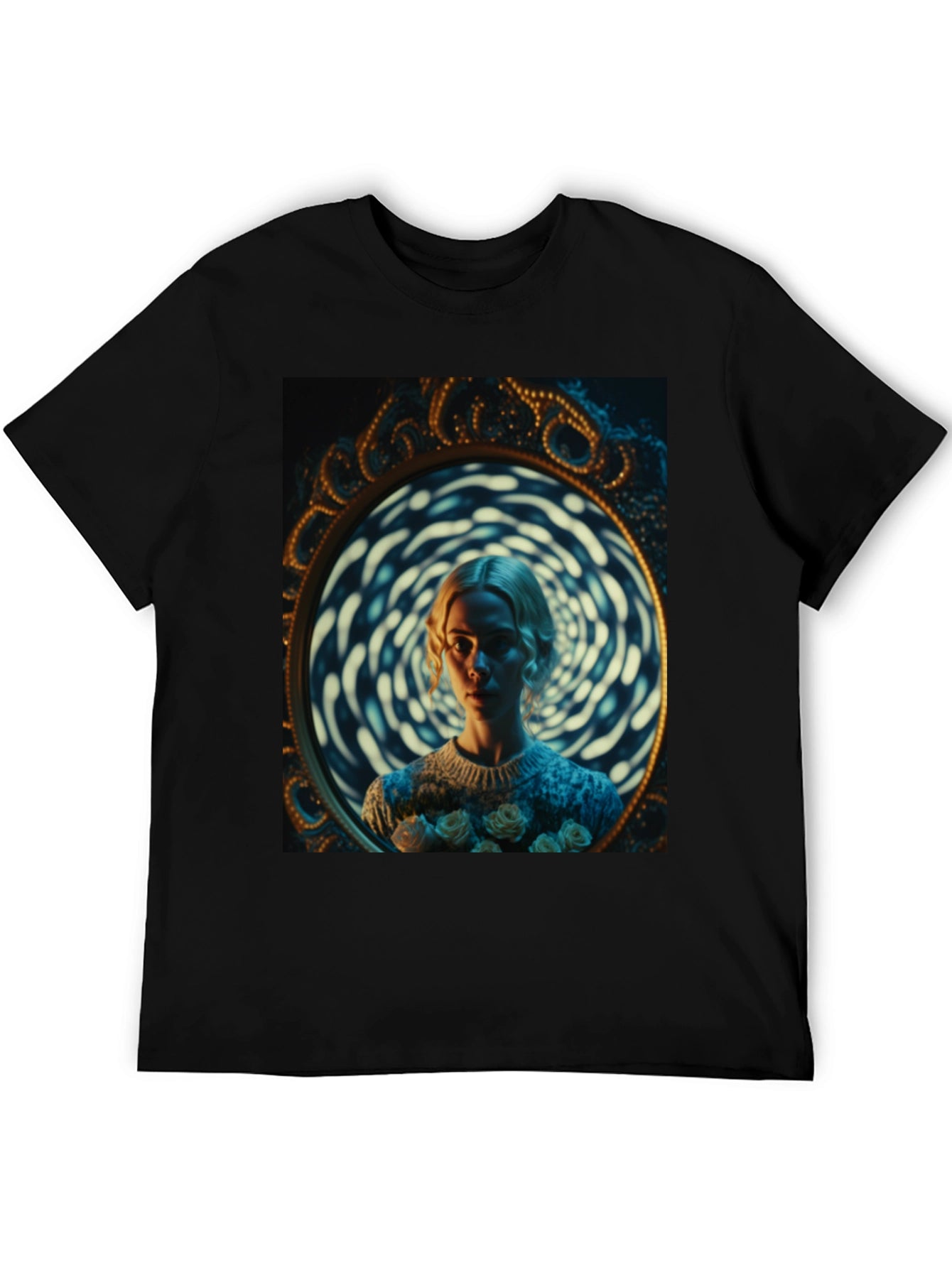 Mirror Portrait T-Shirt - Unique Artistic Design