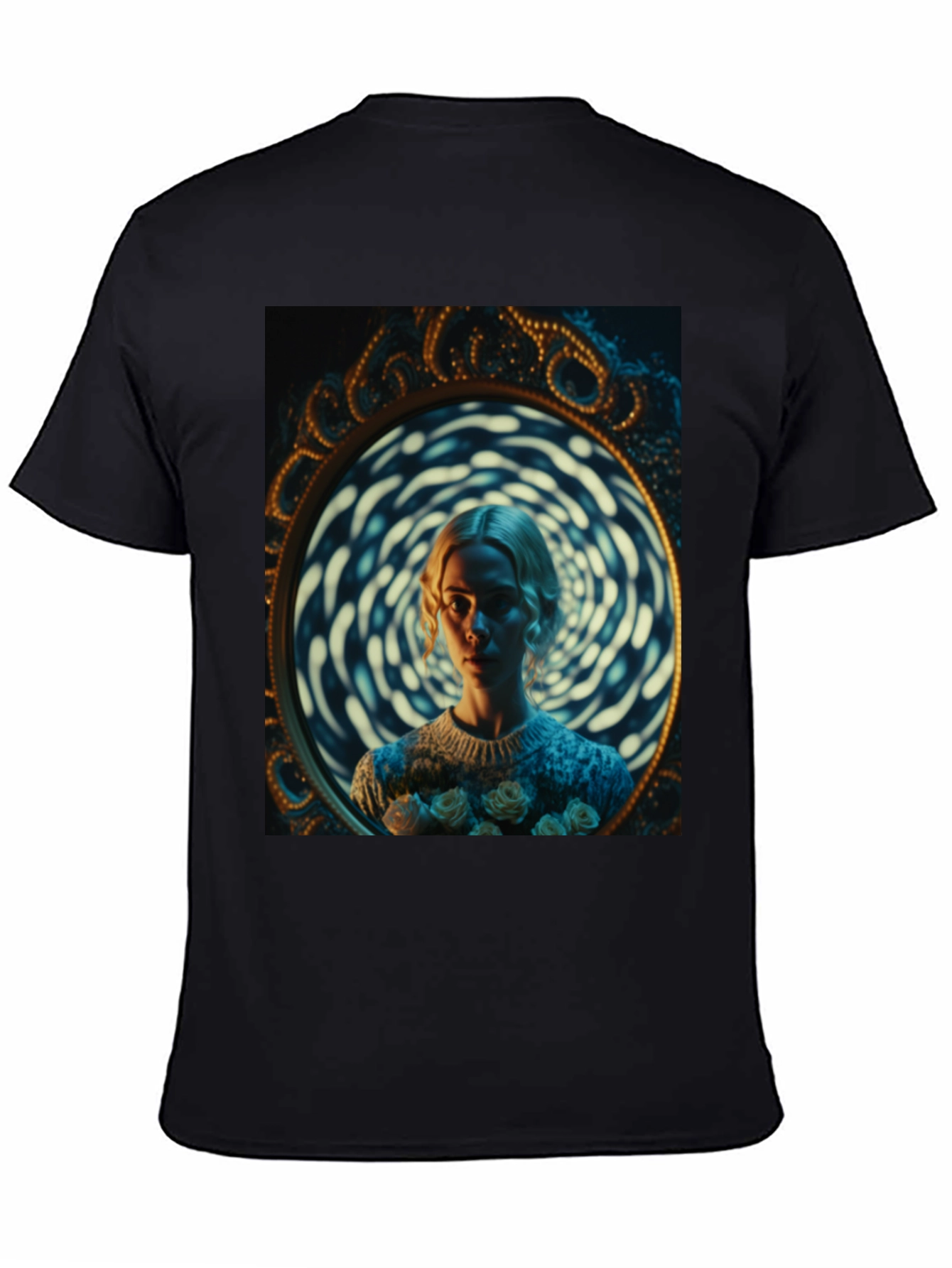 Mirror Portrait T-Shirt - Unique Artistic Design