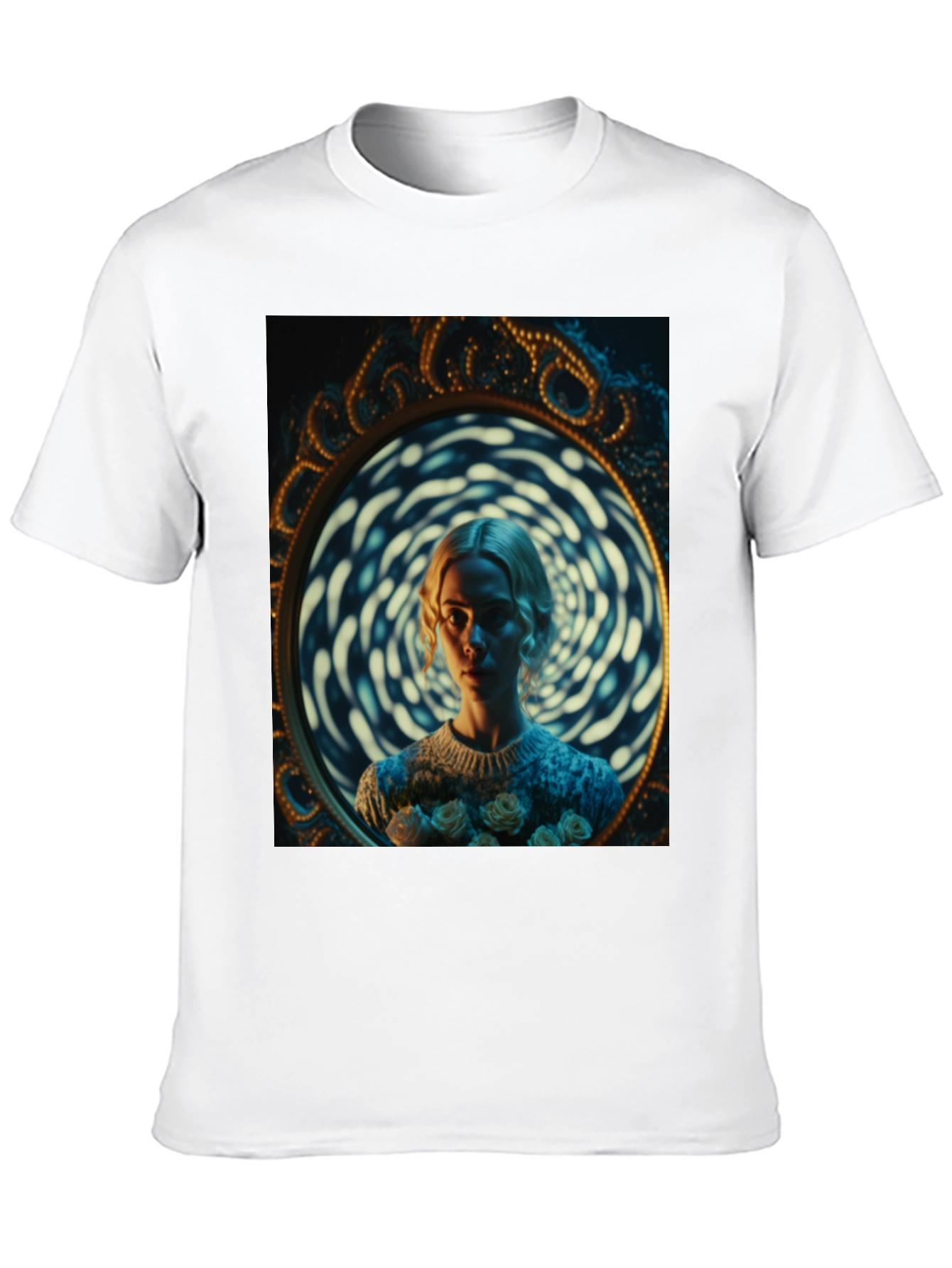 Mirror Portrait T-Shirt - Unique Artistic Design