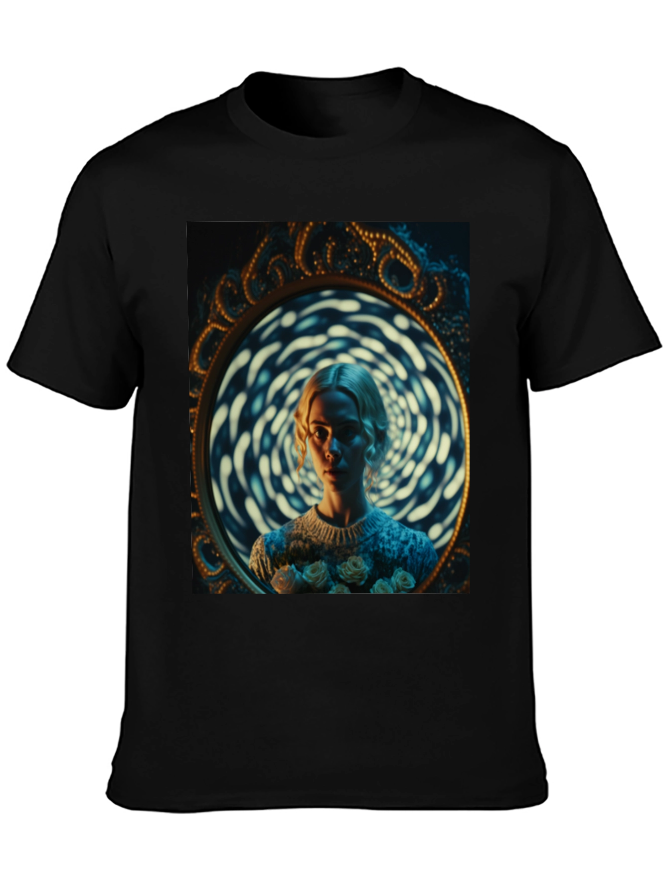 Mirror Portrait T-Shirt - Unique Artistic Design