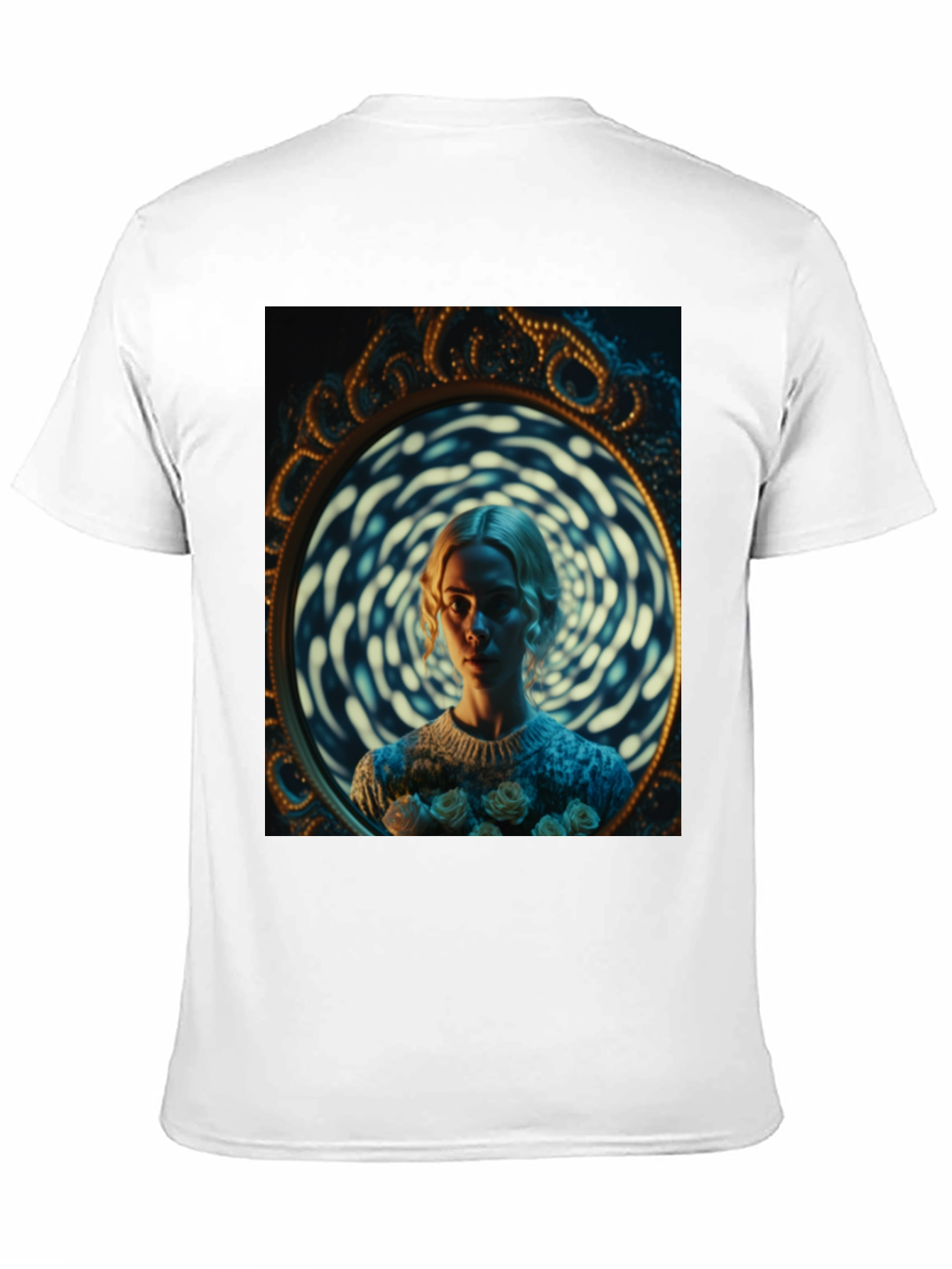 Mirror Portrait T-Shirt - Unique Artistic Design