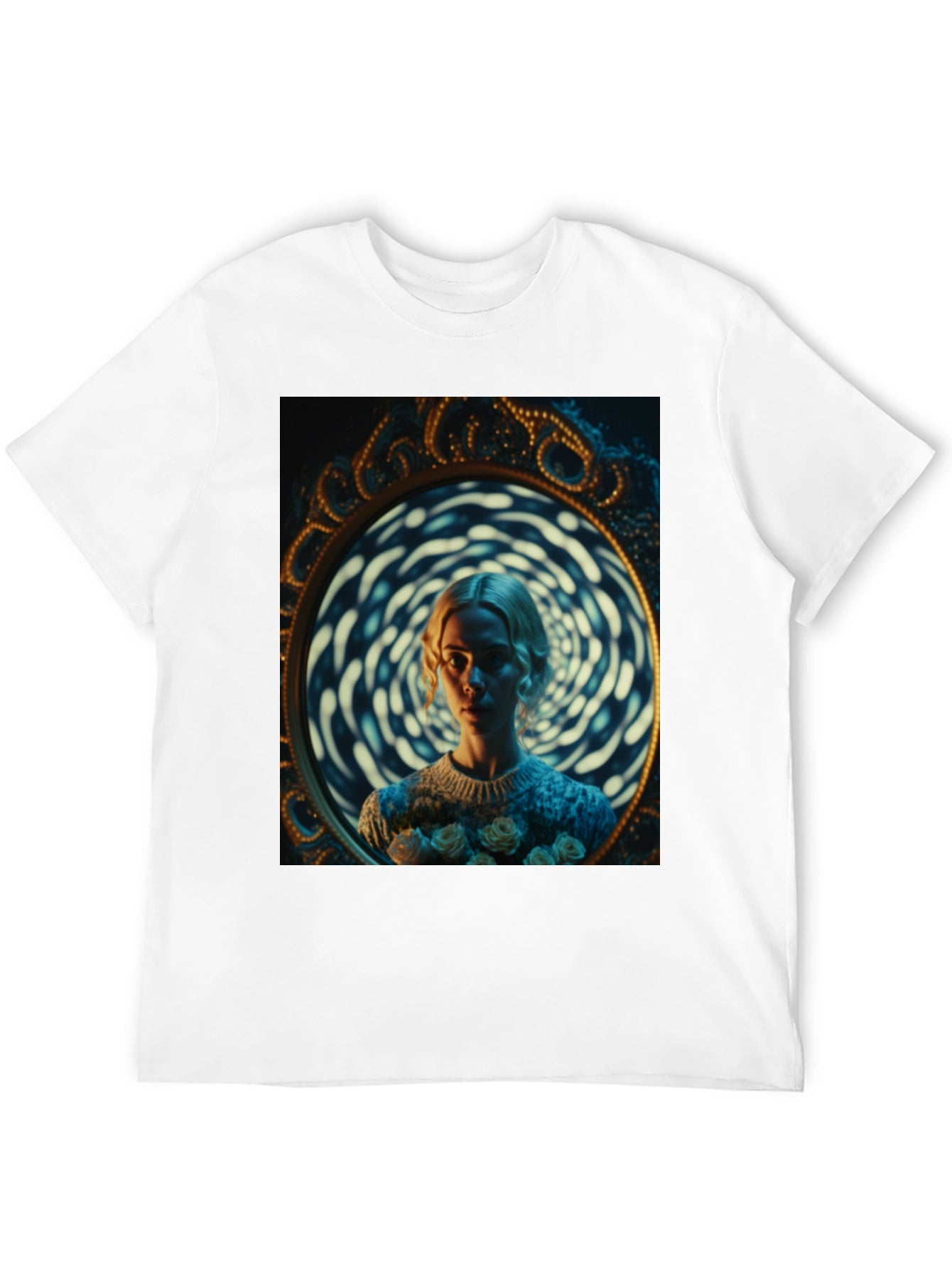 Mirror Portrait T-Shirt - Unique Artistic Design