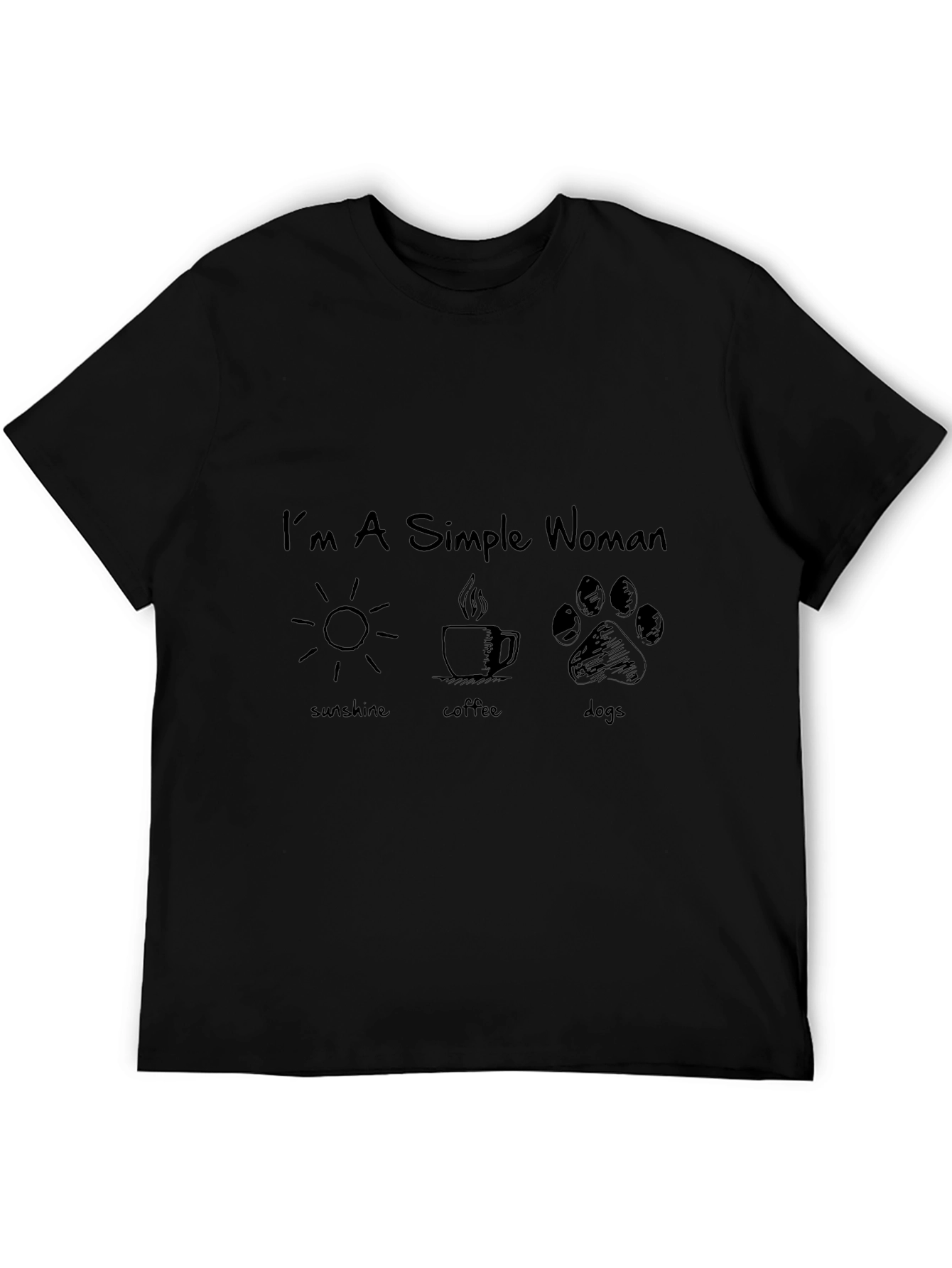 Simple Woman Sunshine Coffee Dogs Graphic Tee