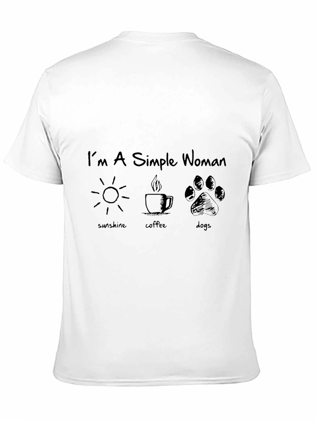 Simple Woman Sunshine Coffee Dogs Graphic Tee