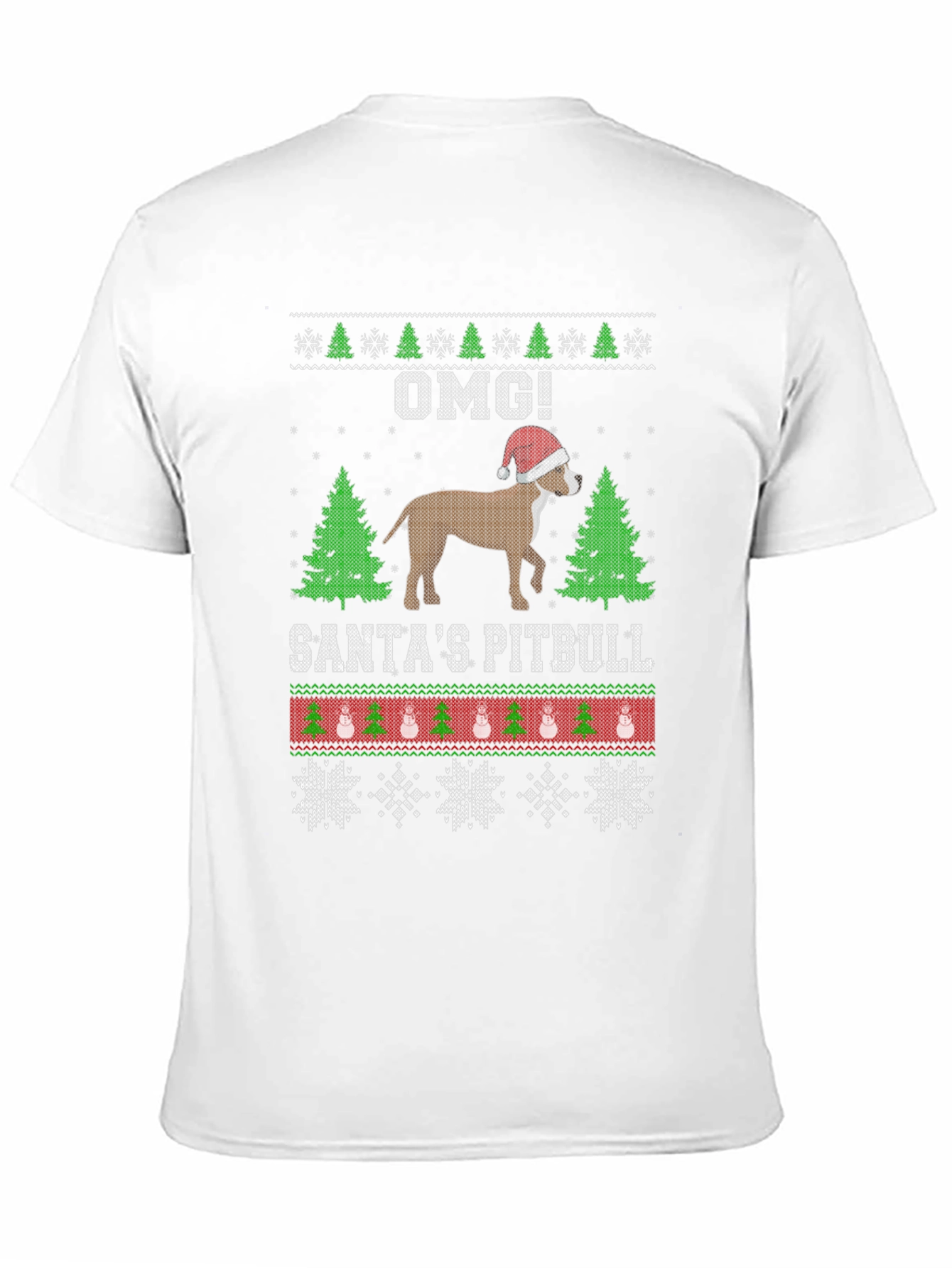 Santas Pitbull Ugly Christmas Sweater T-Shirt