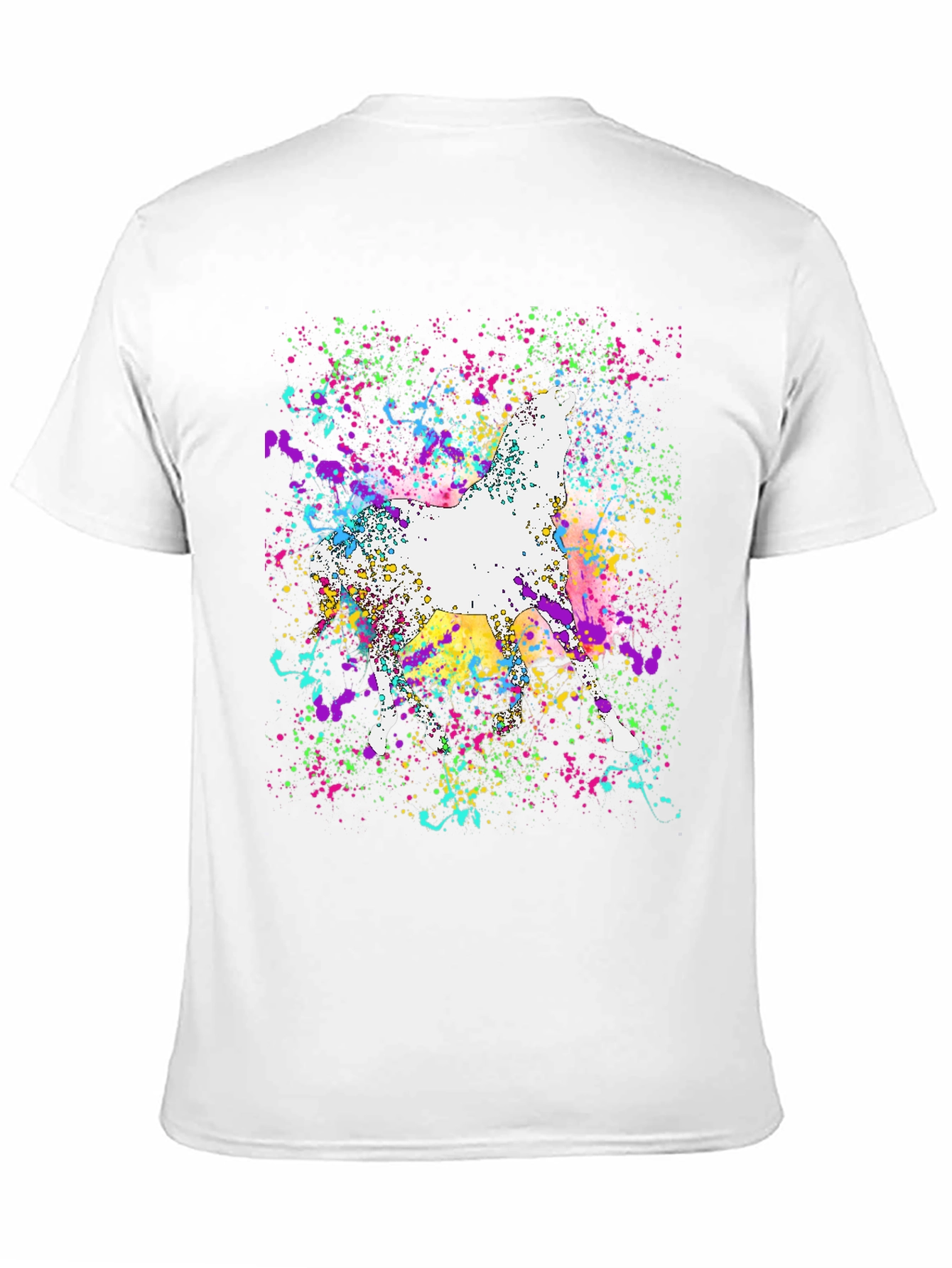 Abstract Horse Paint Splatter Graphic Tee