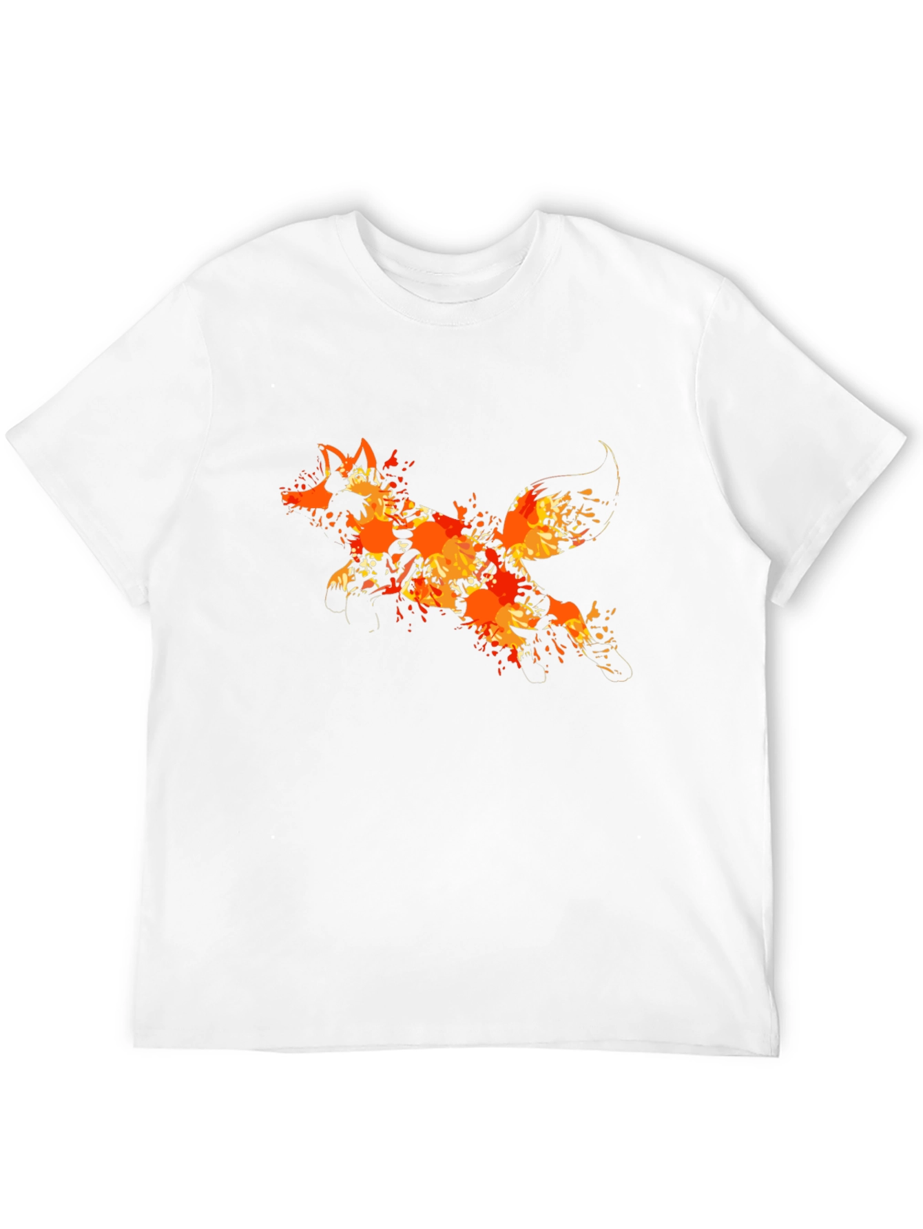 Fiery Fox Graphic Tee - Black Cotton Blend