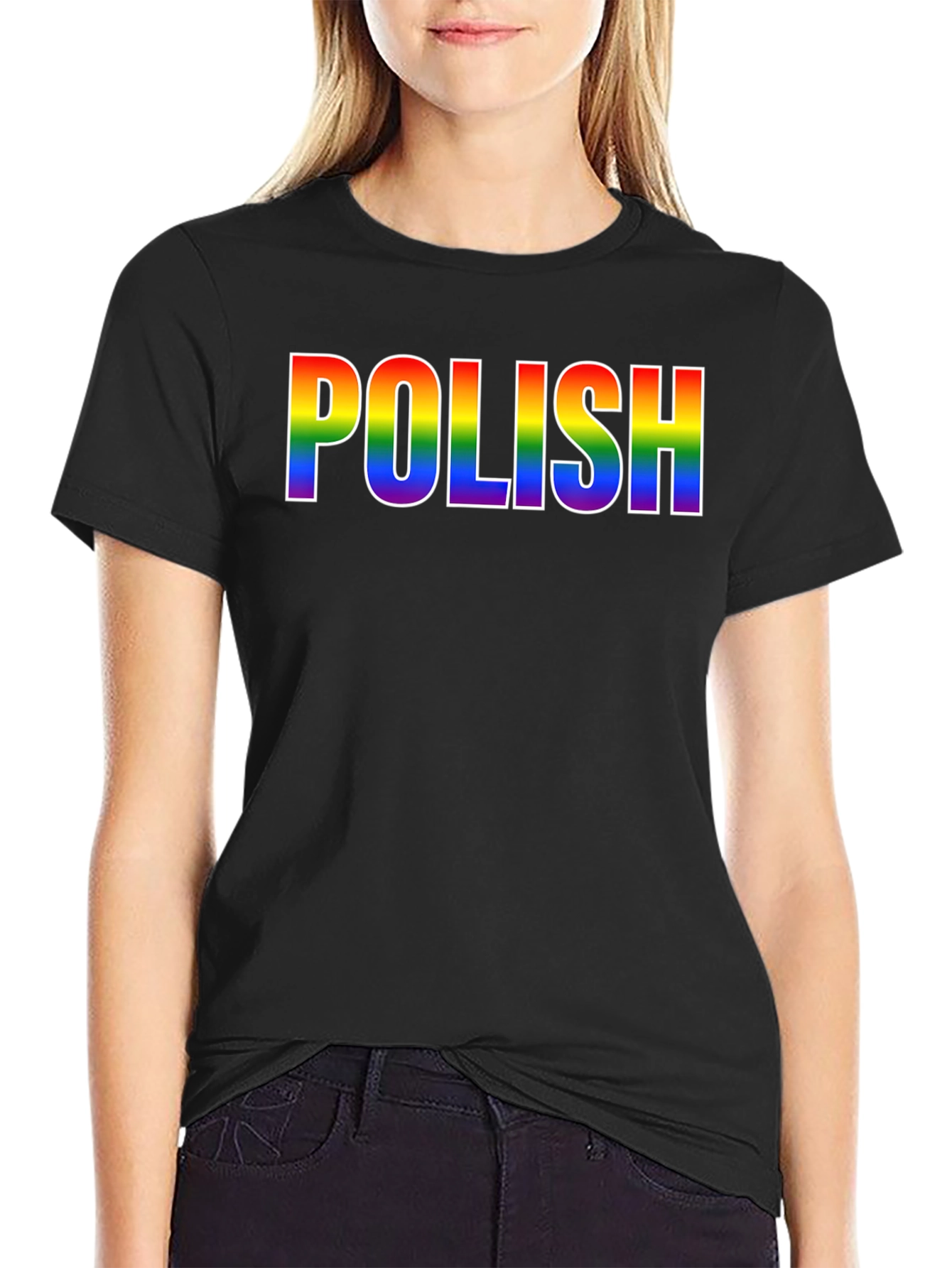 Rainbow Polish Pride Black T-Shirt