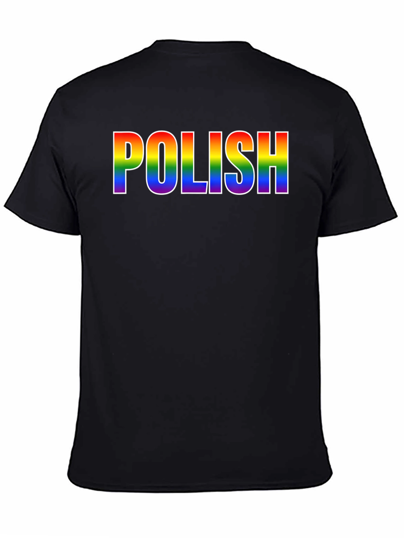 Rainbow Polish Pride Black T-Shirt