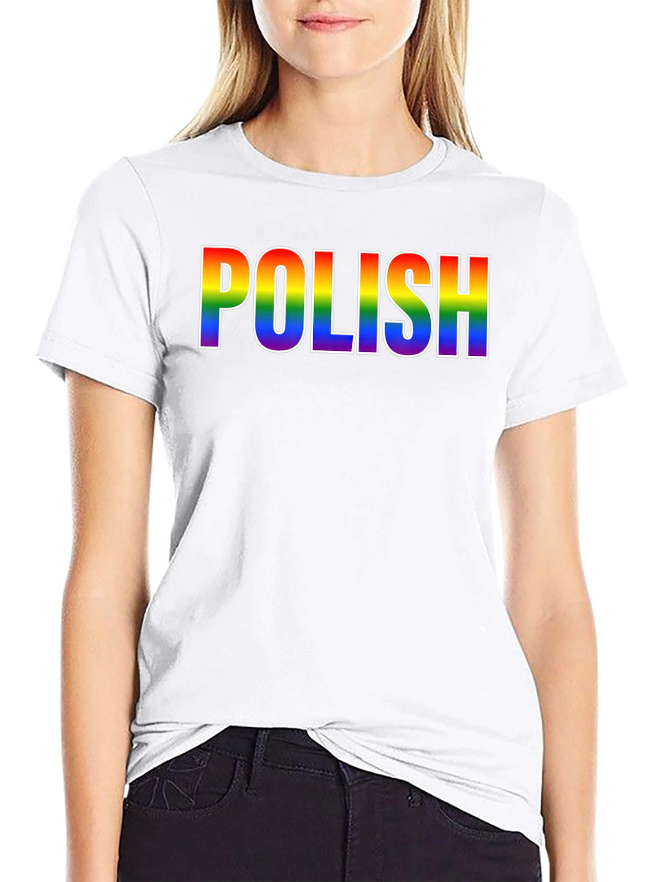 Rainbow Polish Pride Black T-Shirt