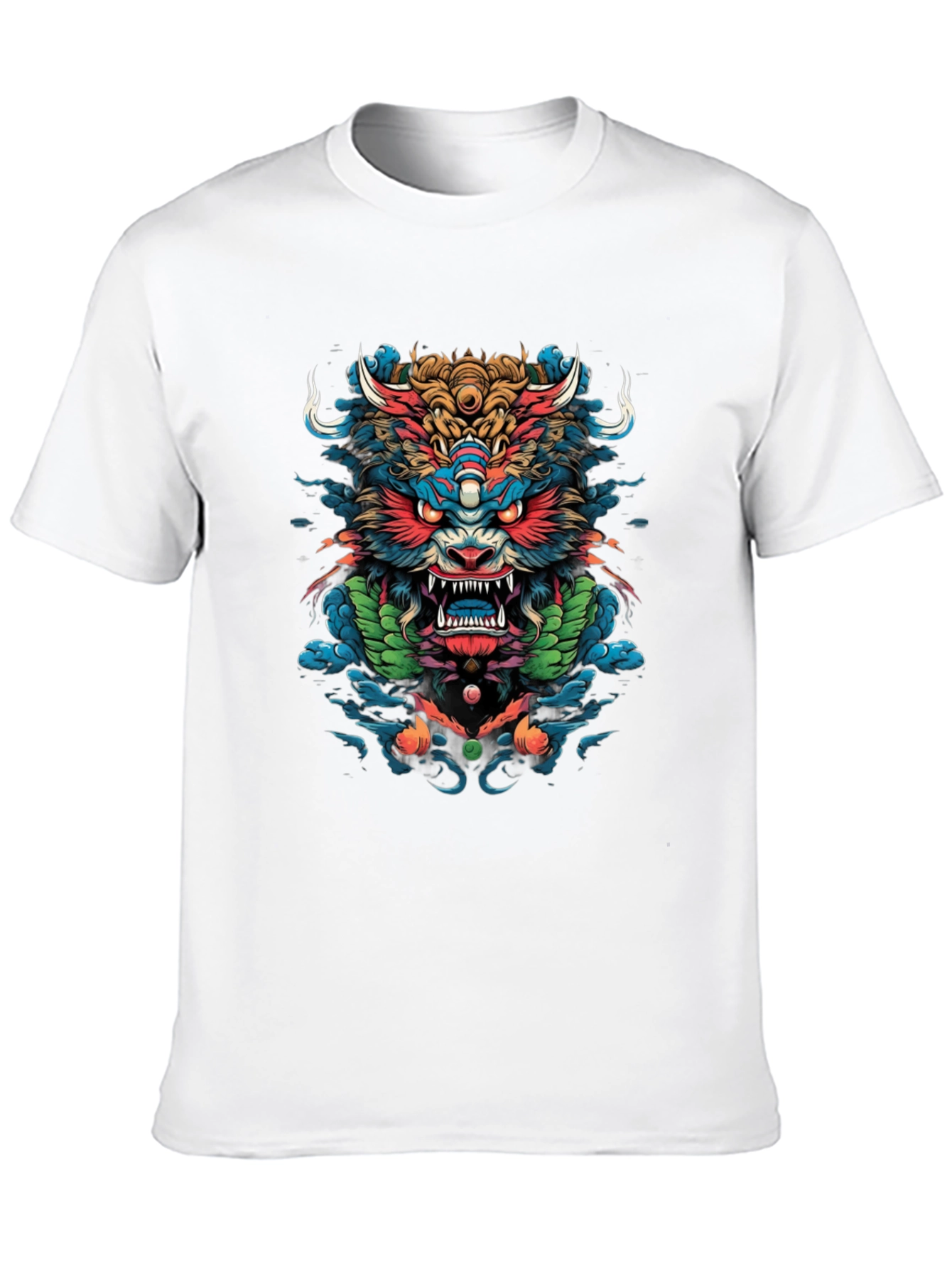 Japanese Oni Demon Graphic Black T-Shirt