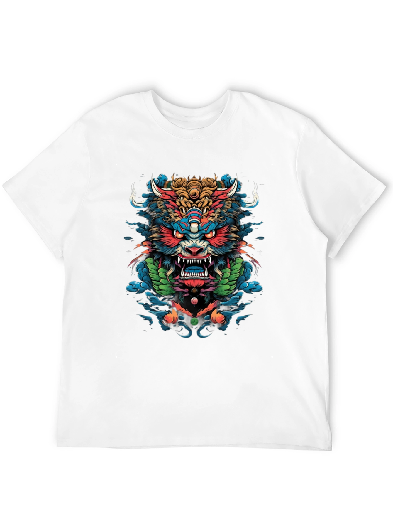 Japanese Oni Demon Graphic Black T-Shirt