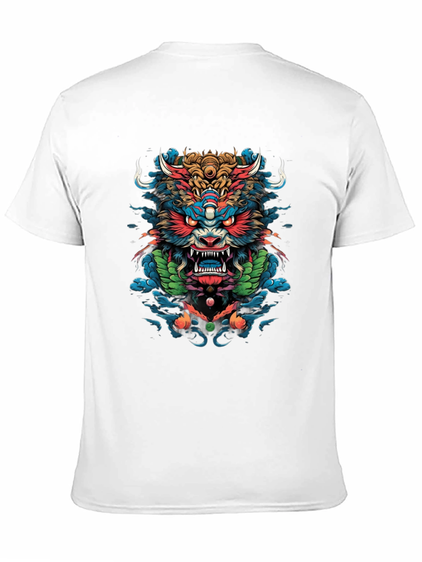 Japanese Oni Demon Graphic Black T-Shirt