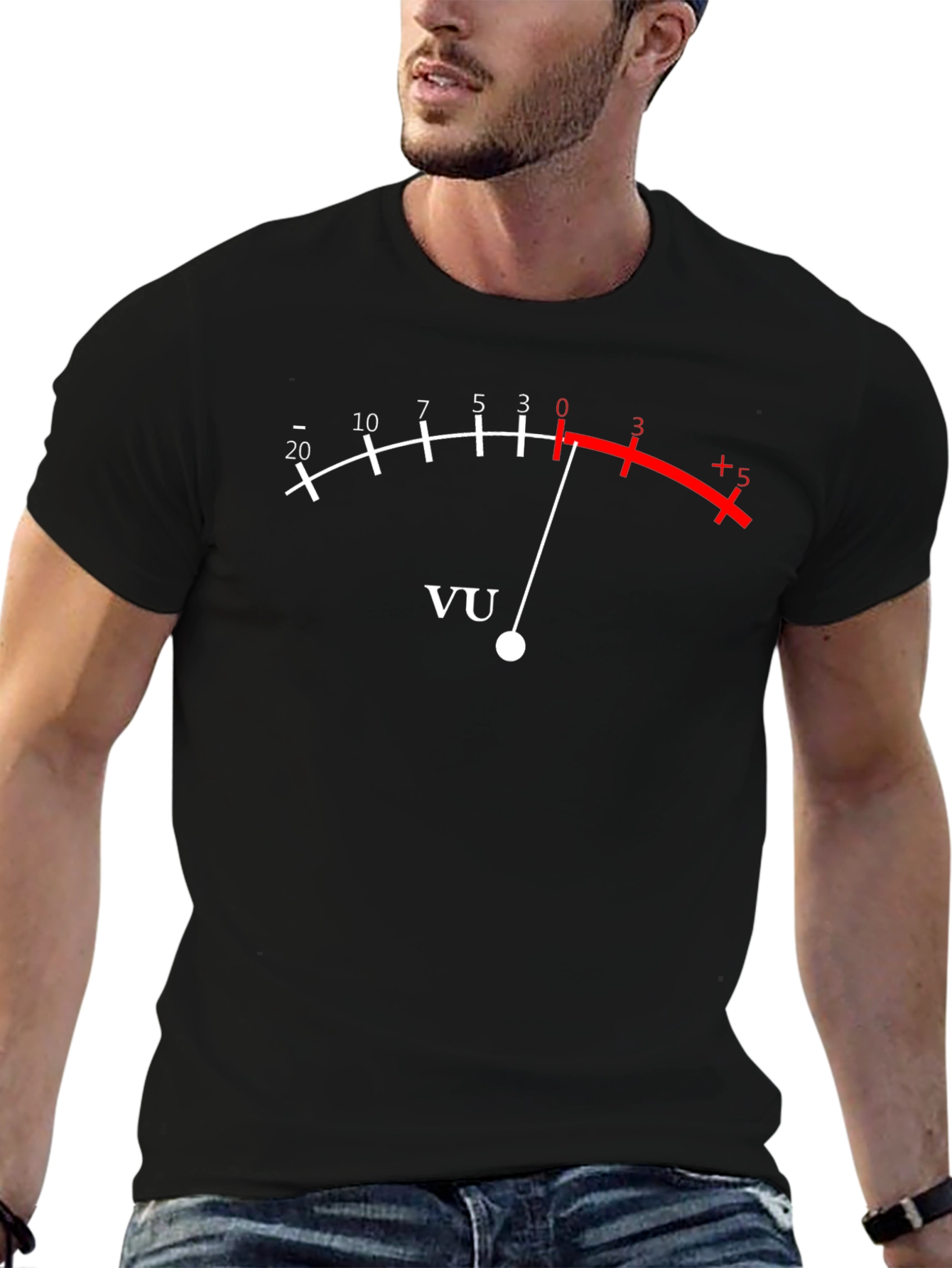 VU Meter Graphic T-Shirt - Black