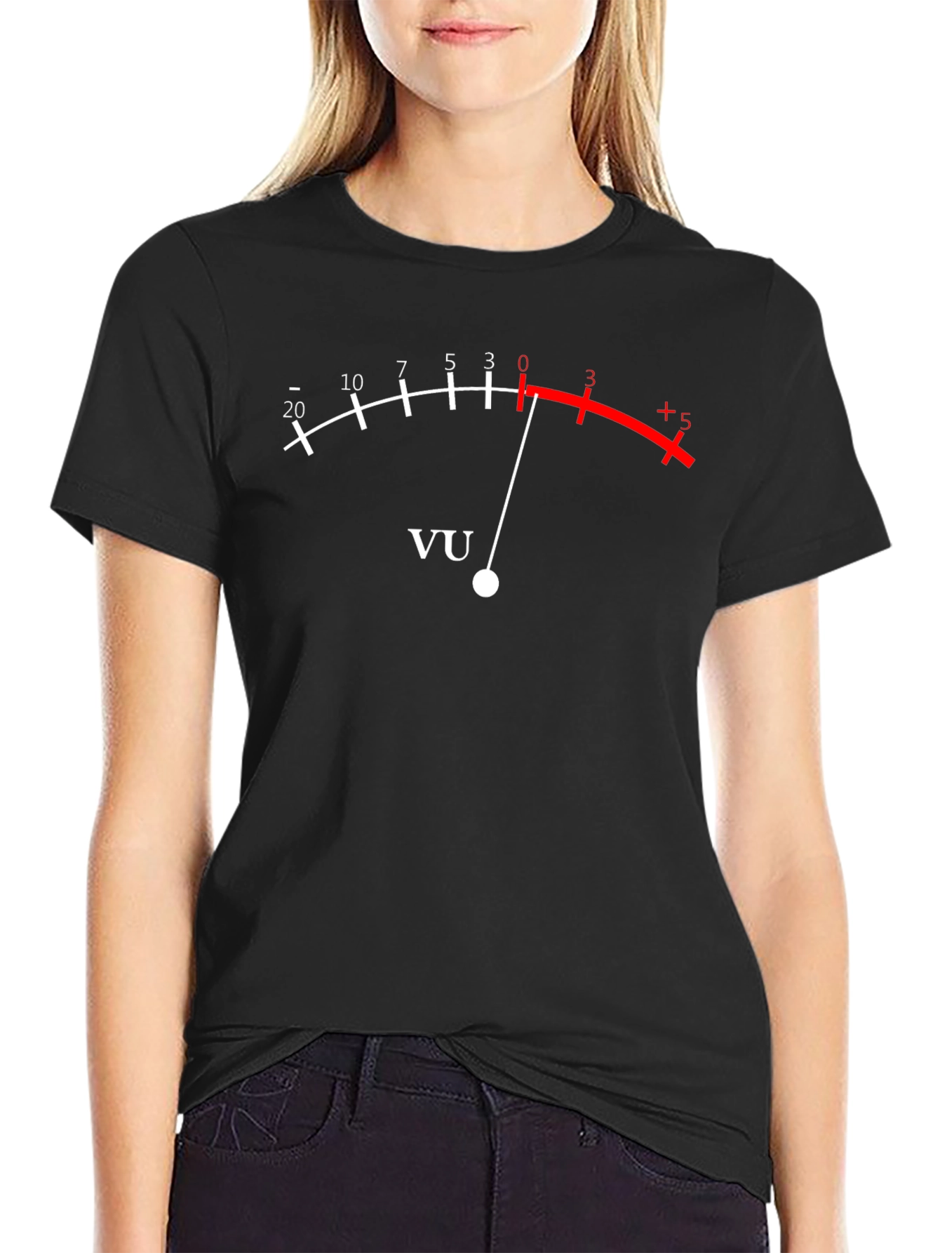 VU Meter Graphic T-Shirt - Black