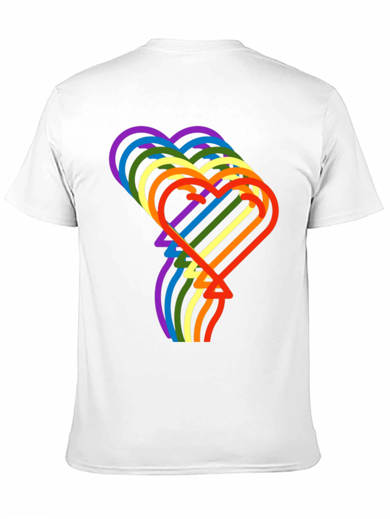 Rainbow Hearts Graphic Tee - Stylish Pride Shirt