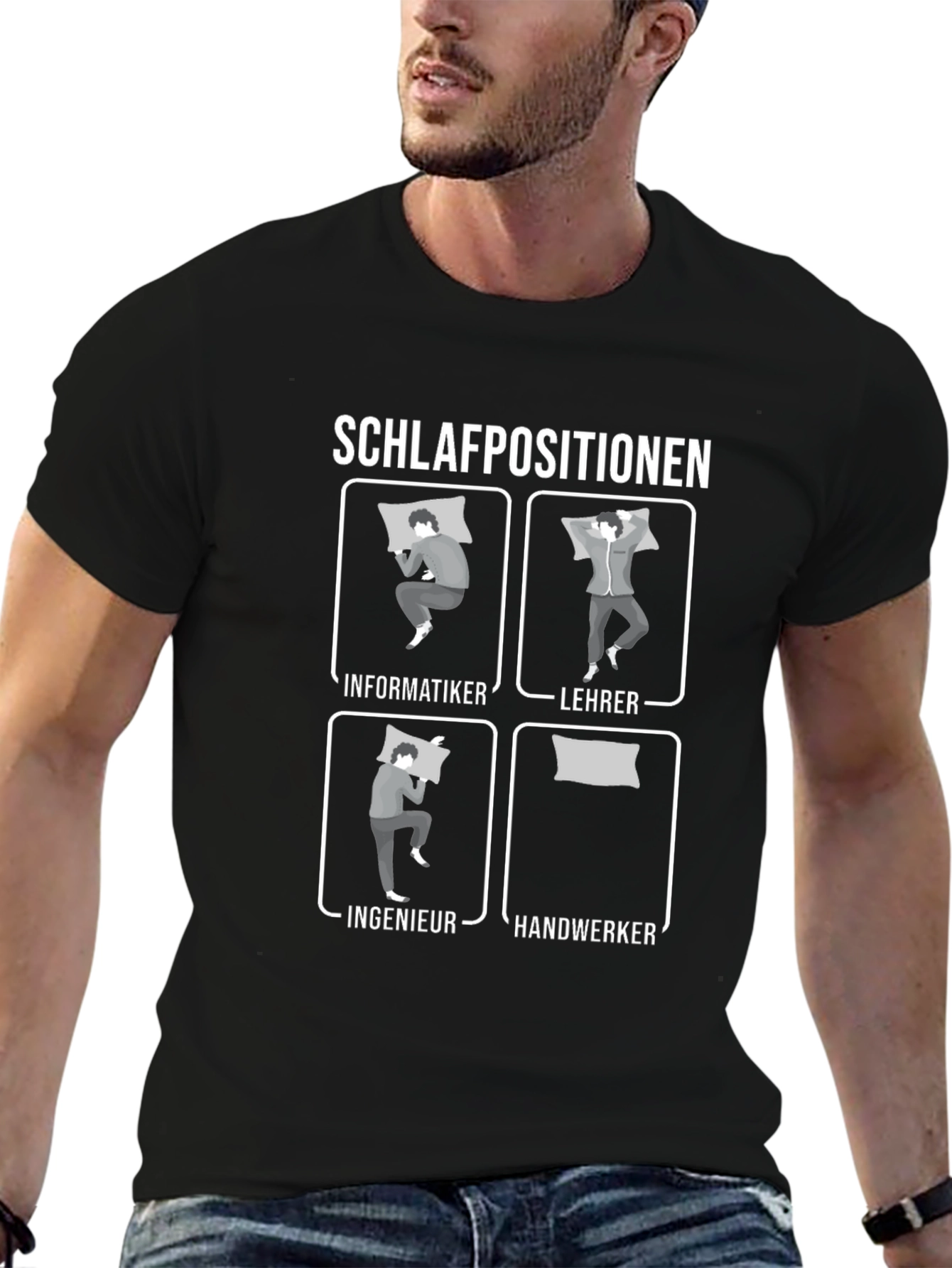 Schlafpositionen Occupation T-Shirt - Humorous Tee