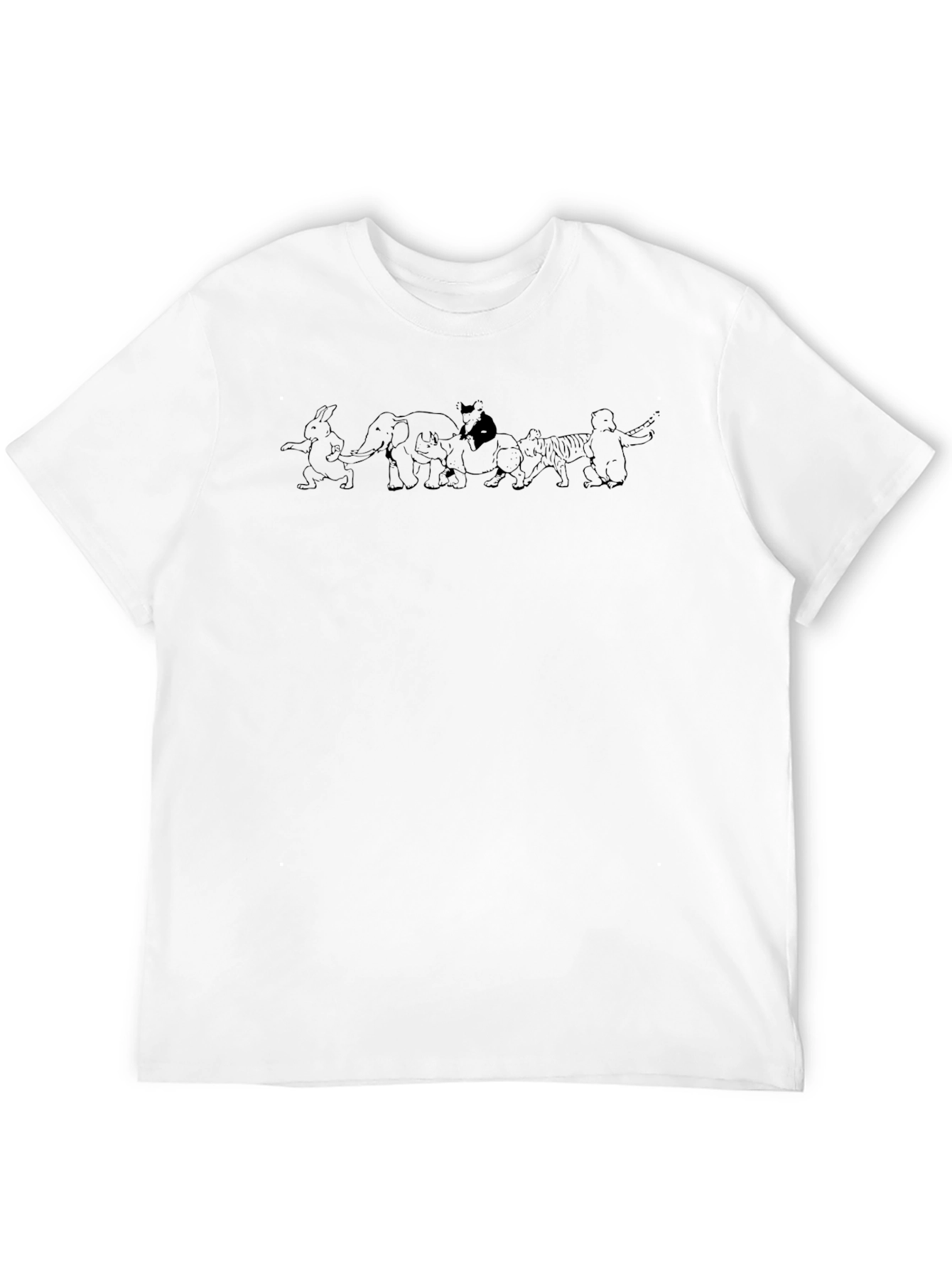 Animal Parade T-Shirt - Black Cotton Tee