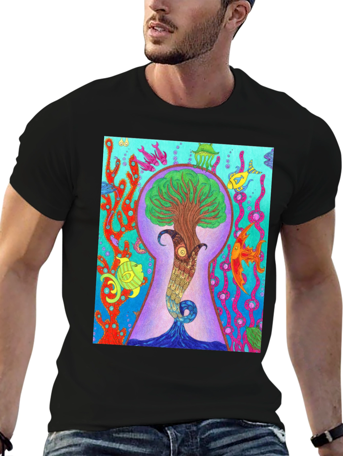Ocean Tree Portal Graphic Tee