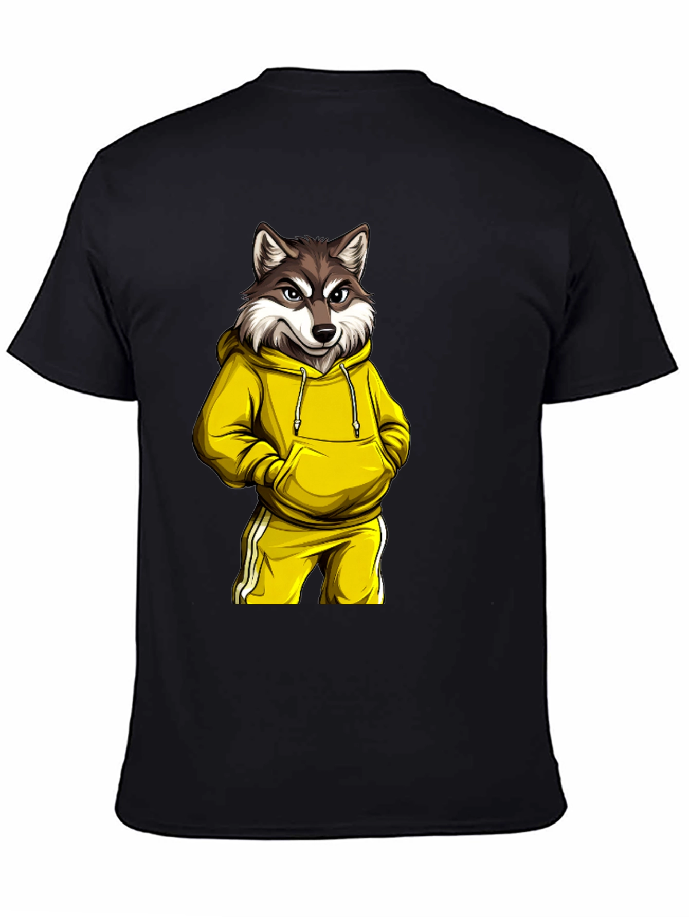 Wolf in Hoodie Graphic Tee
