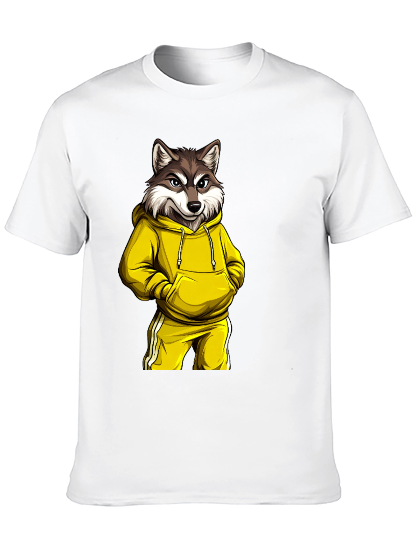 Wolf in Hoodie Graphic Tee