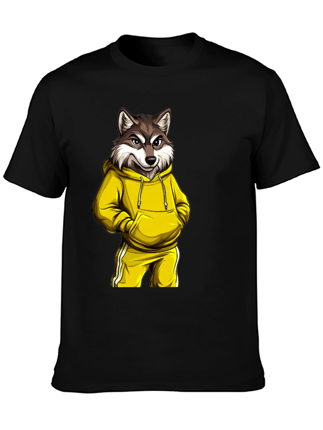 Wolf in Hoodie Graphic Tee
