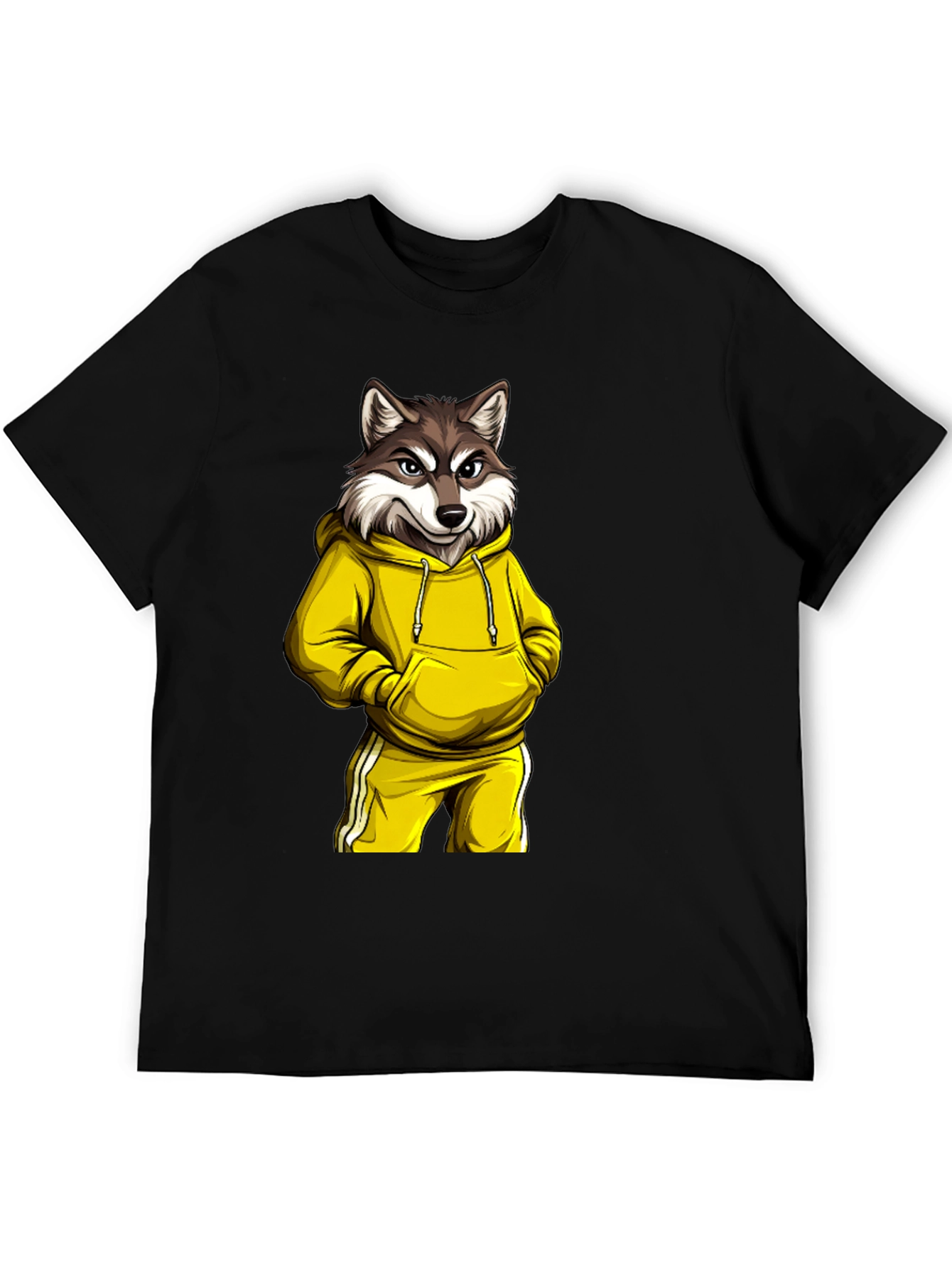 Wolf in Hoodie Graphic Tee
