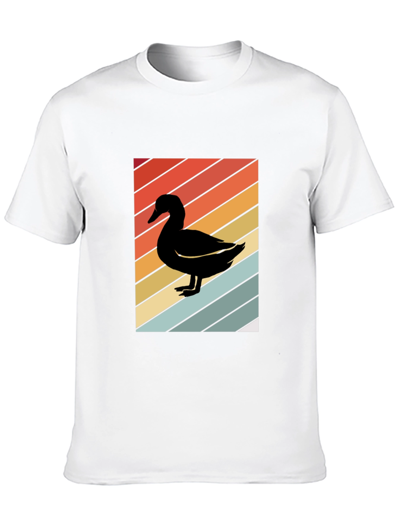 Retro Duck Graphic Black T-Shirt