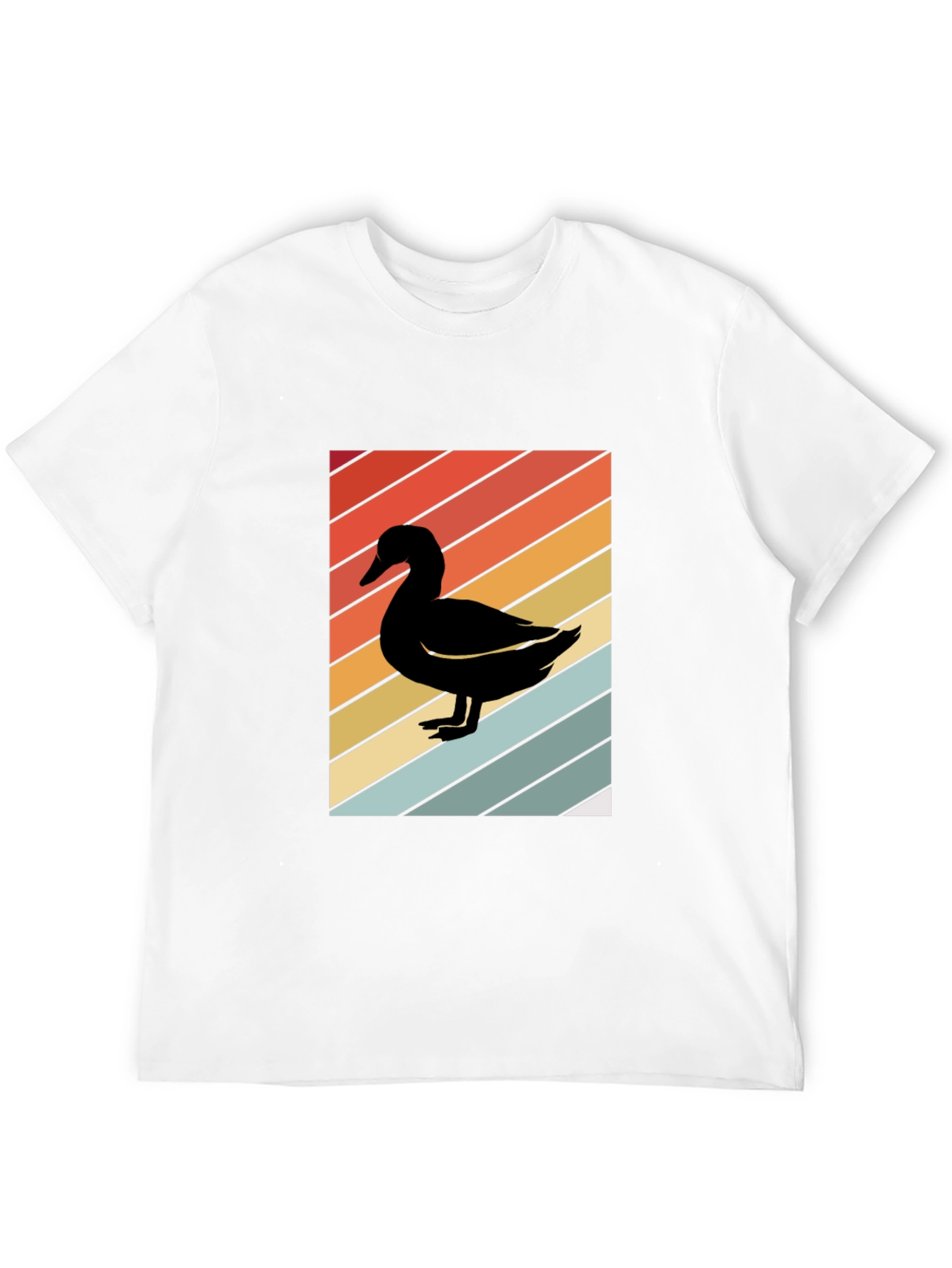 Retro Duck Graphic Black T-Shirt