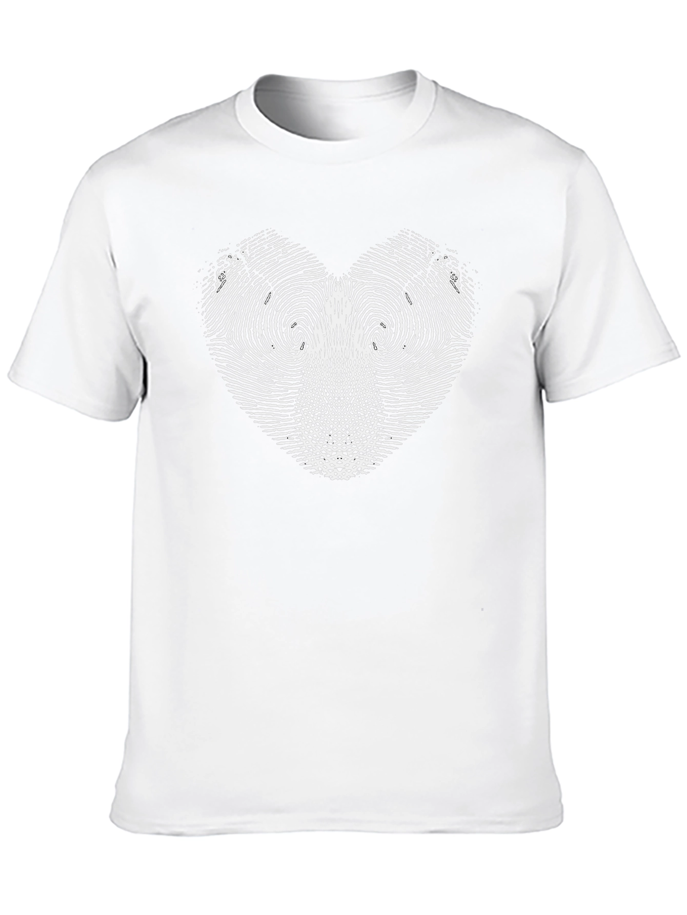 Heart Fingerprint Graphic Black T-Shirt