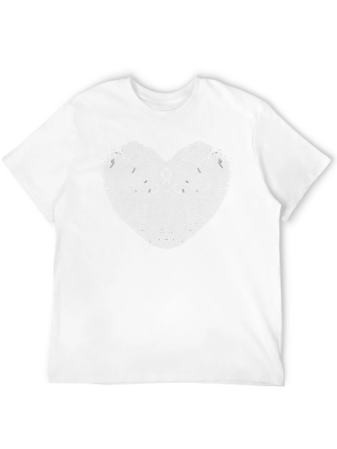 Heart Fingerprint Graphic Black T-Shirt