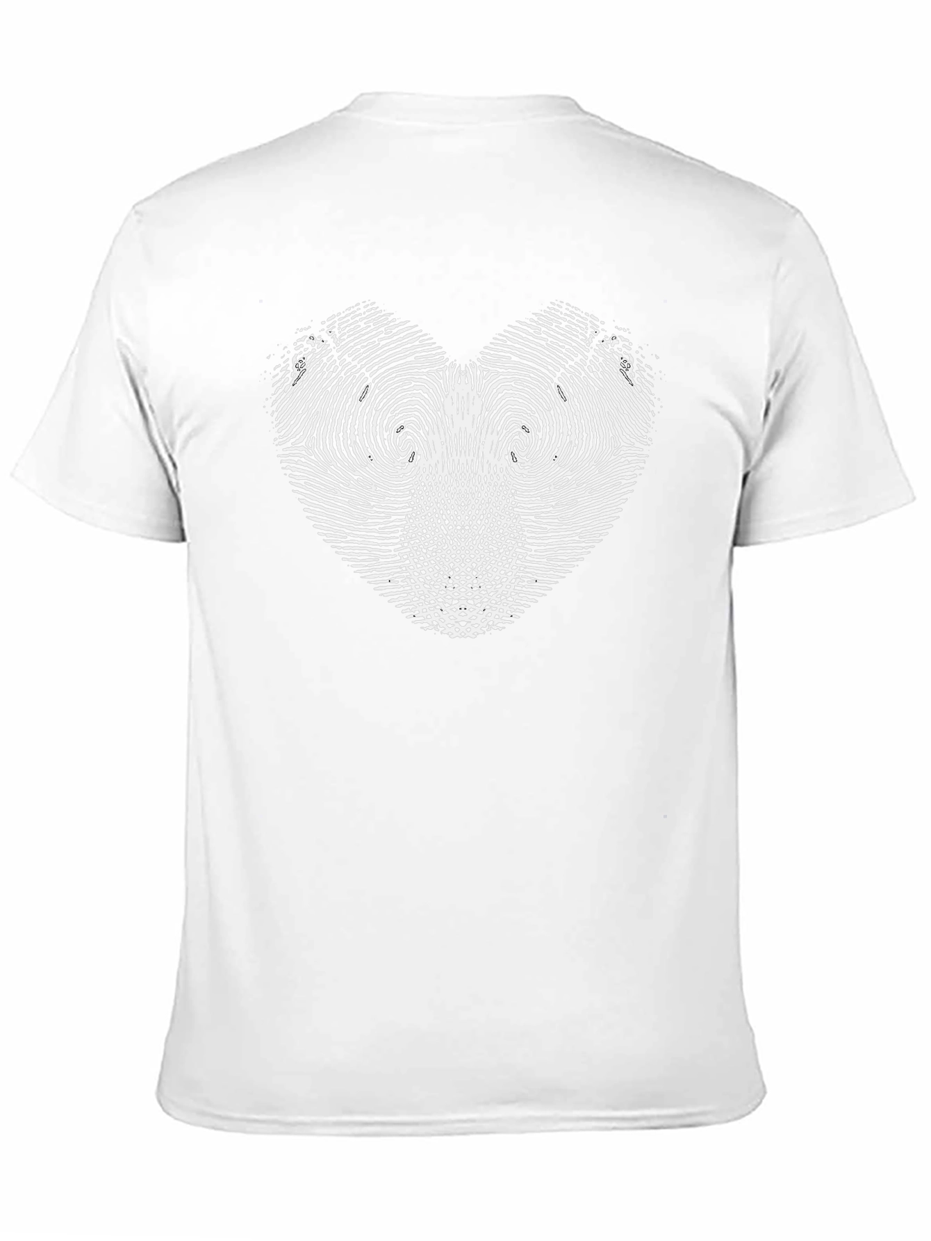 Heart Fingerprint Graphic Black T-Shirt