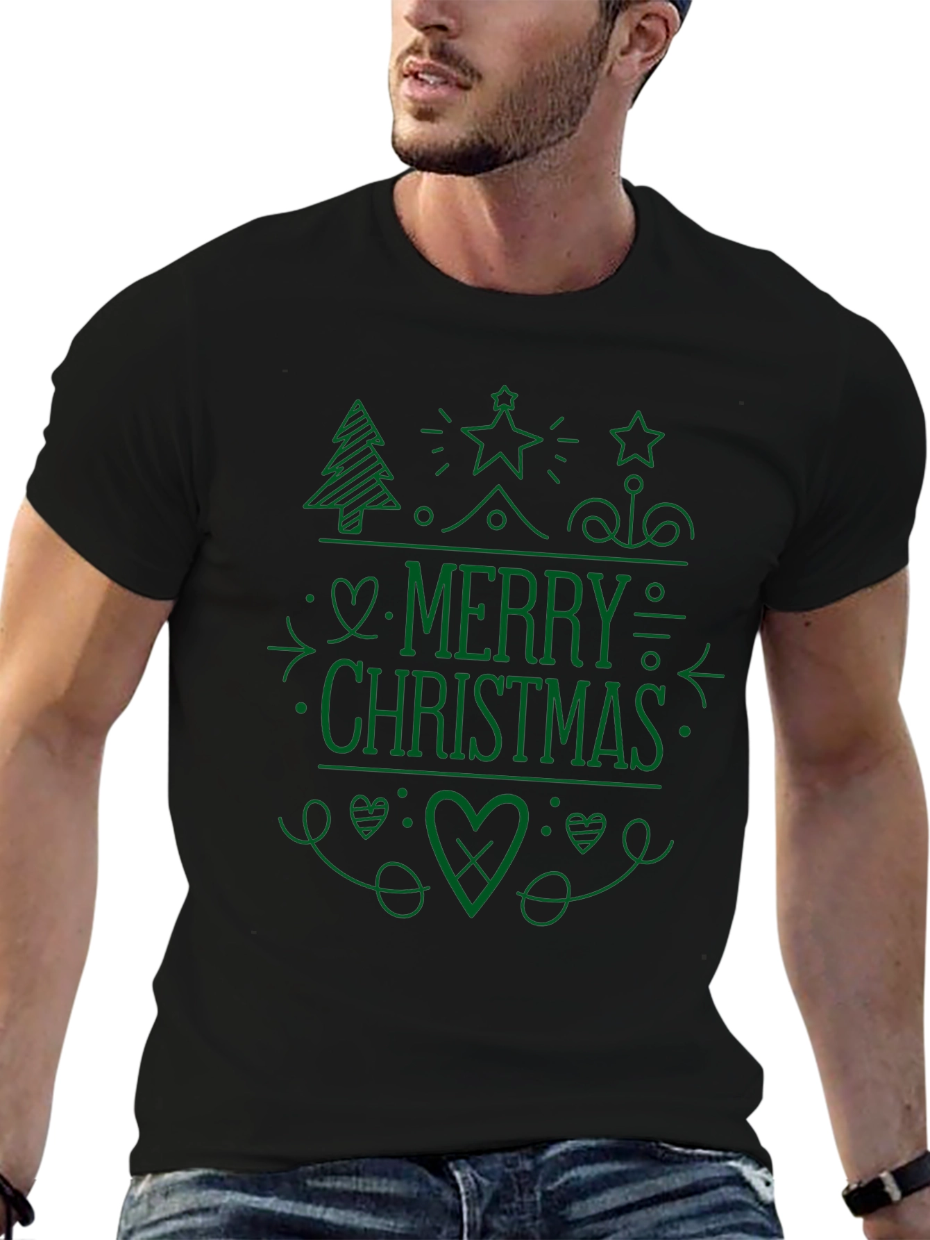 Merry Christmas Graphic Tee - Holiday Season Shirt