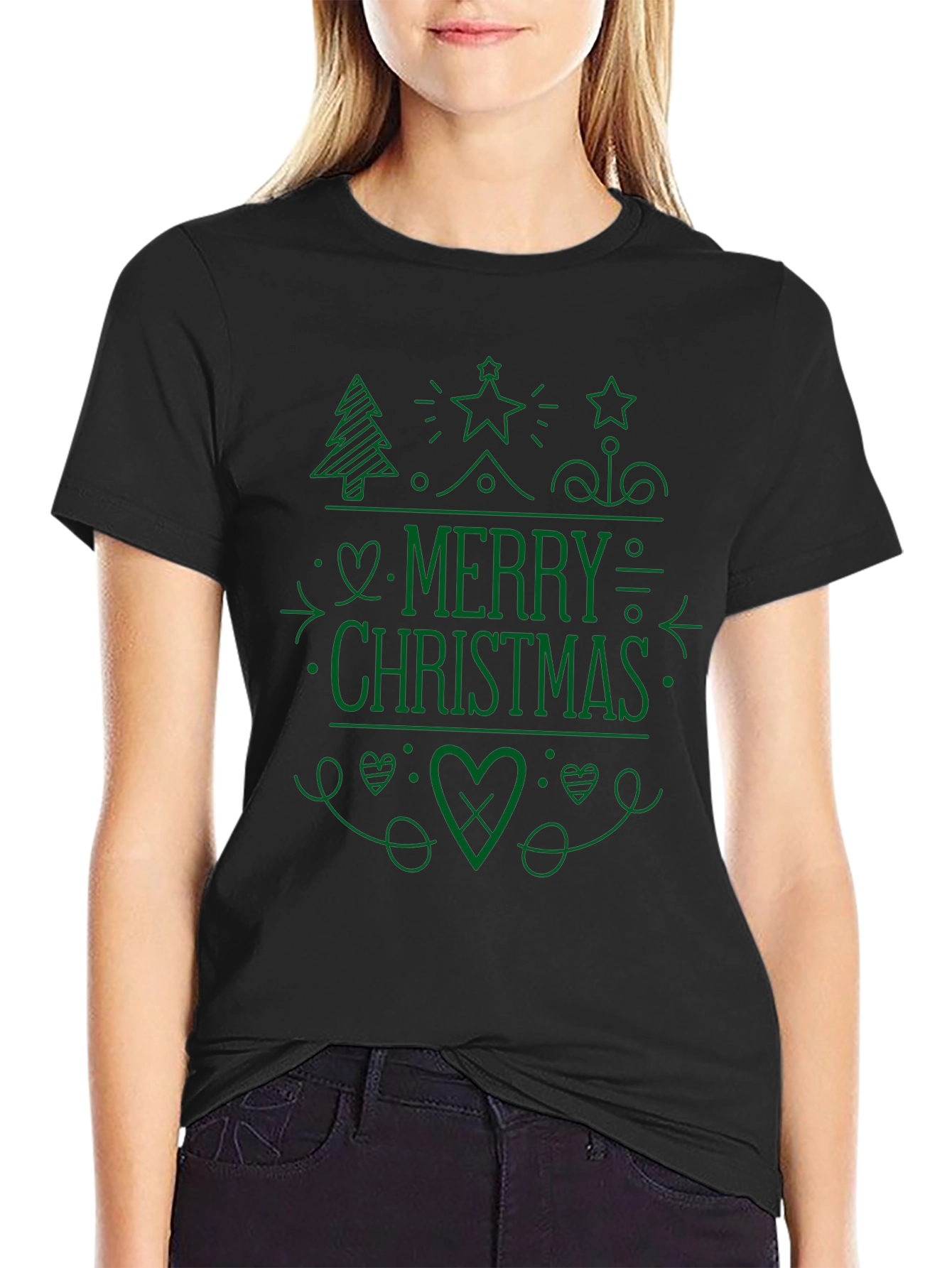 Merry Christmas Graphic Tee - Holiday Season Shirt