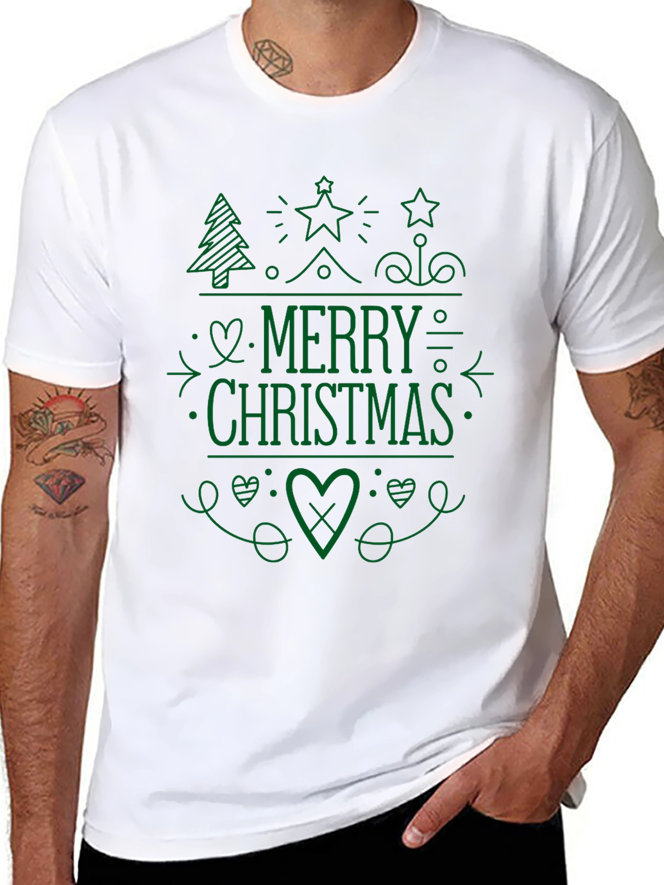 Merry Christmas Graphic Tee - Holiday Season Shirt