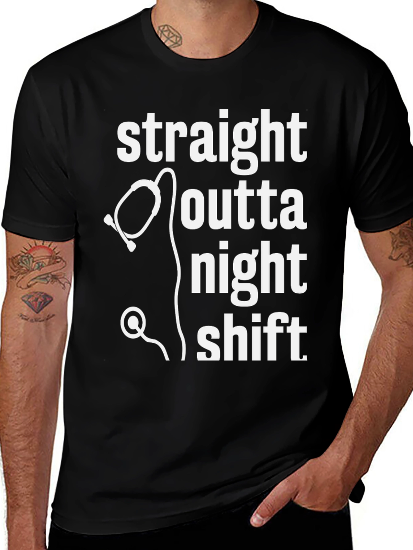 Straight Outta Night Shift Graphic Tee