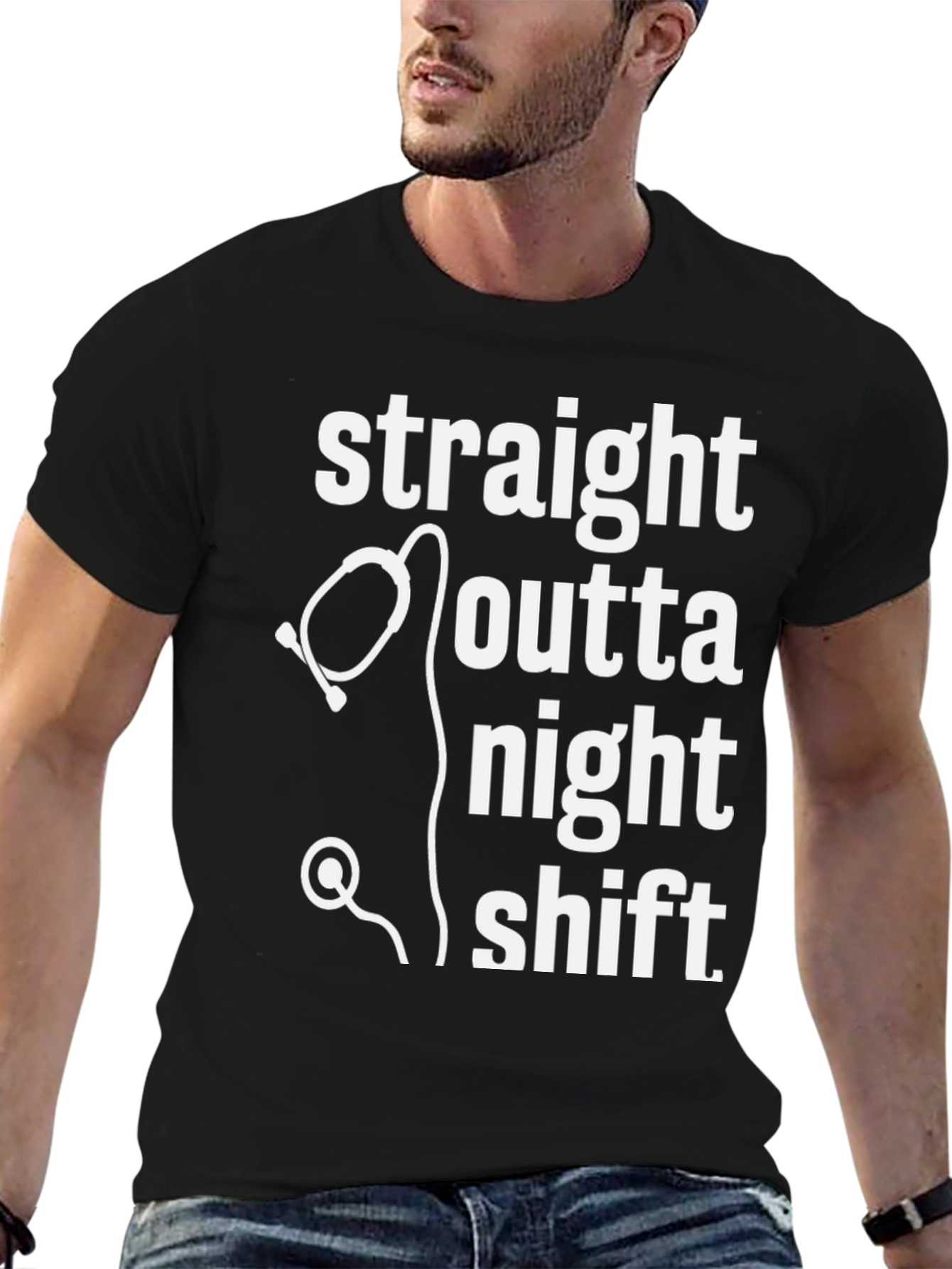 Straight Outta Night Shift Graphic Tee