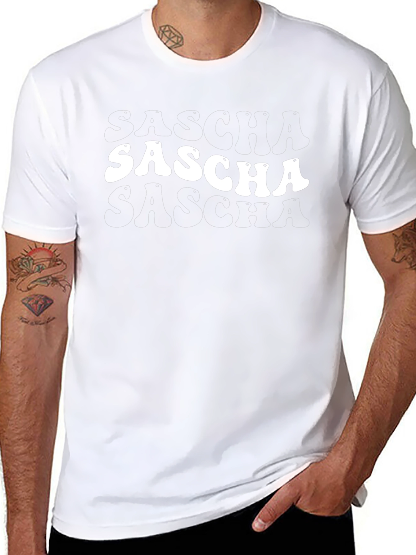 Sascha Retro T-Shirt - Black Cotton Tee