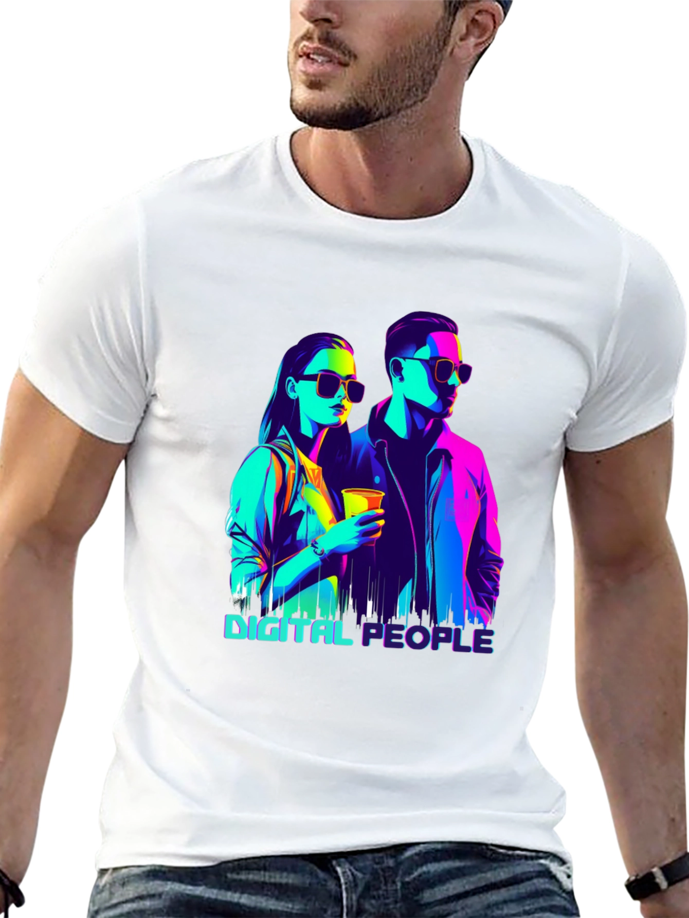 Digital People Graphic Tee - Black T-Shirt