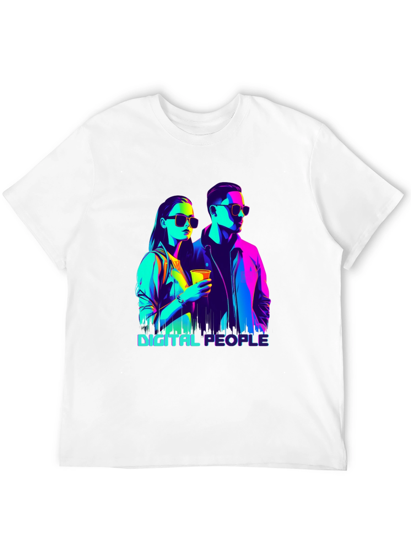 Digital People Graphic Tee - Black T-Shirt