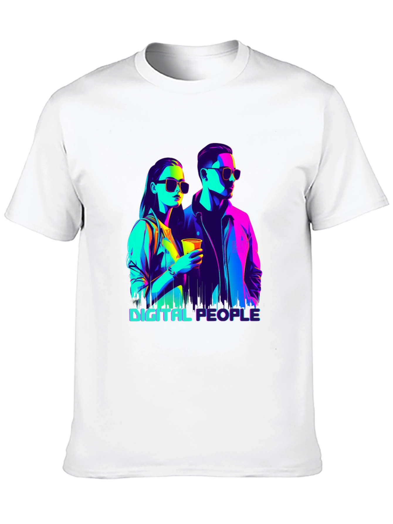 Digital People Graphic Tee - Black T-Shirt