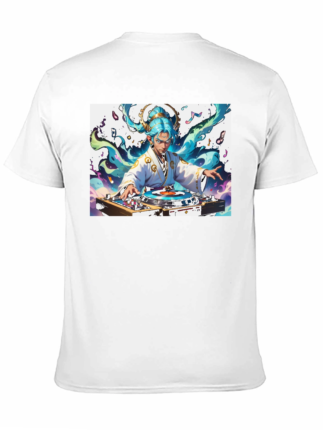 DJ Anime Art T-Shirt - Black Graphic Tee