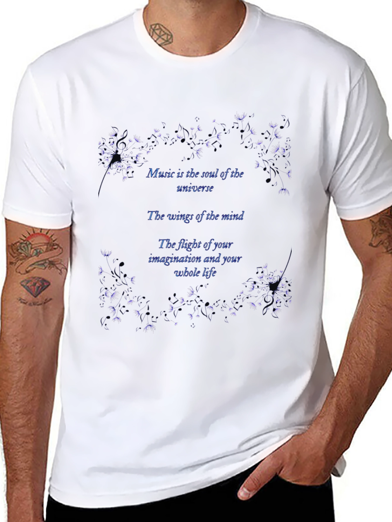 Inspirational Music Quote Graphic T-Shirt