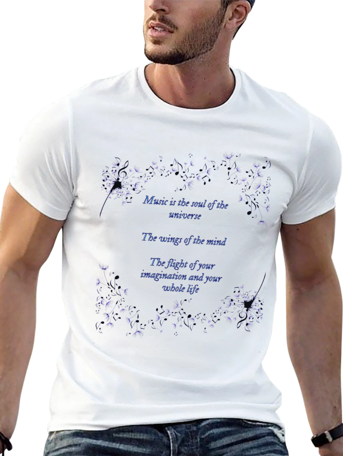 Inspirational Music Quote Graphic T-Shirt