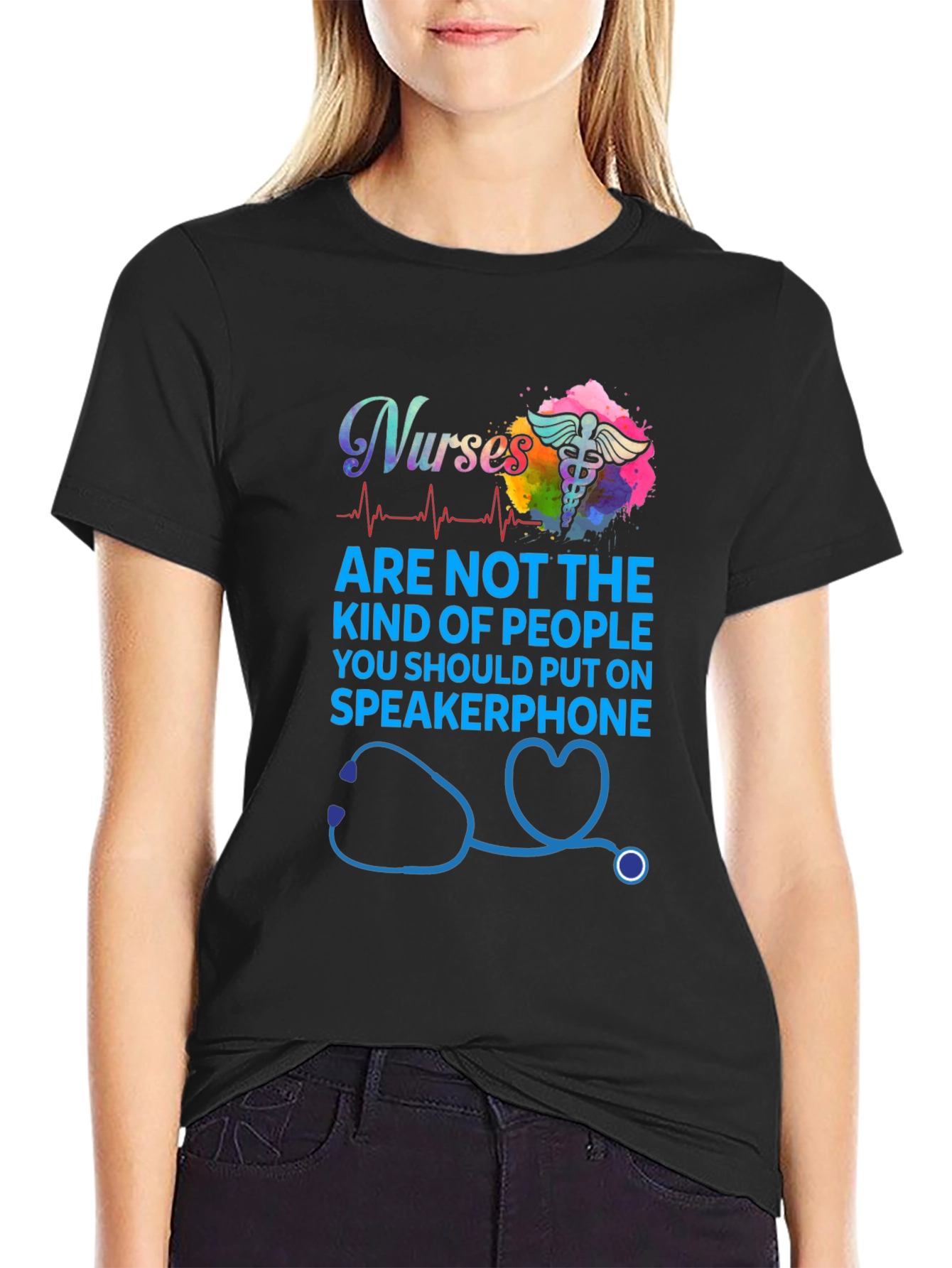 Nurses Speakerphone T-Shirt - Funny Medical Tee