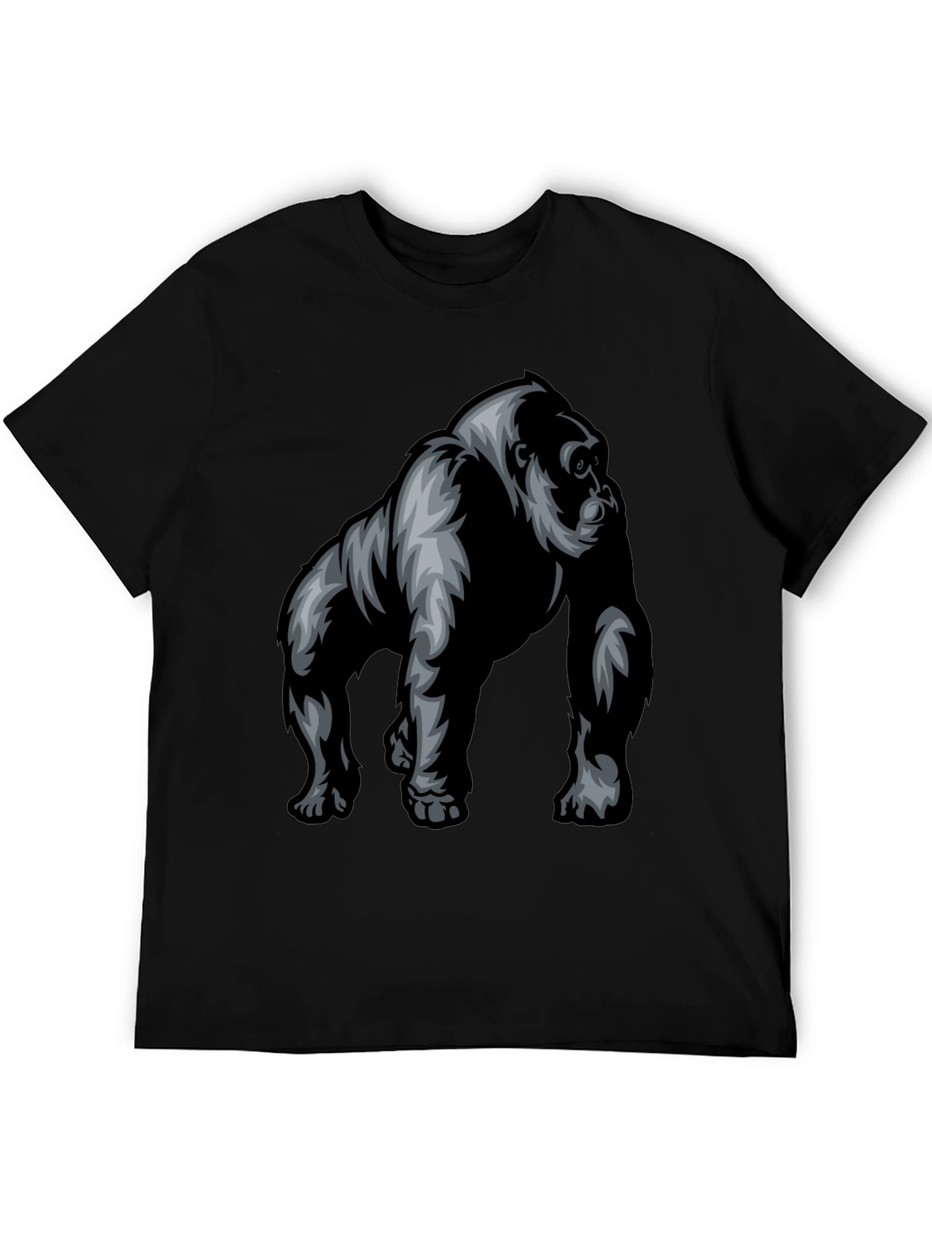 Cool Gorilla Graphic Black T-Shirt for Men